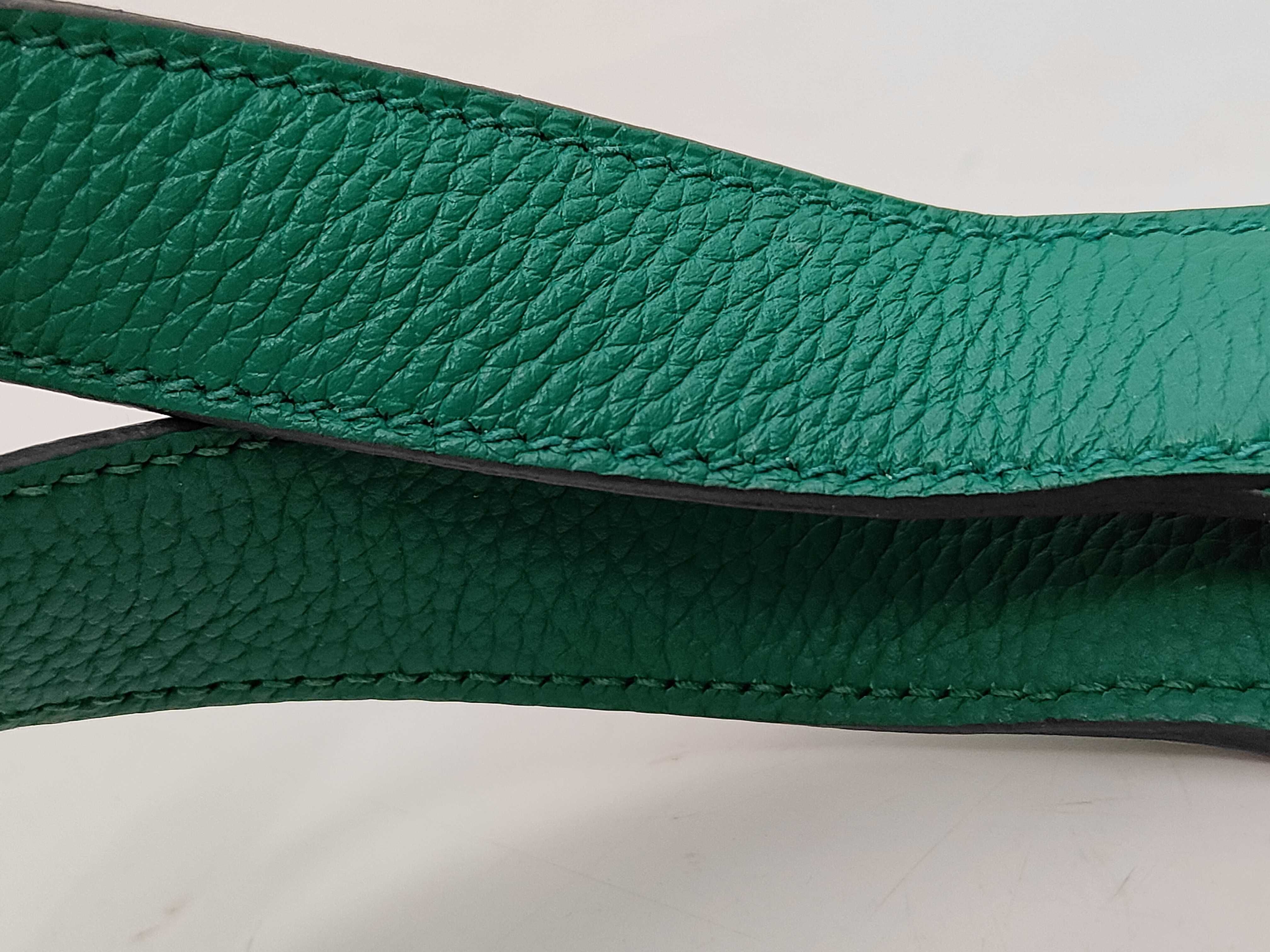 Picotin Lock 18 Green Gold Hardware U Stamp Handbag — view 6