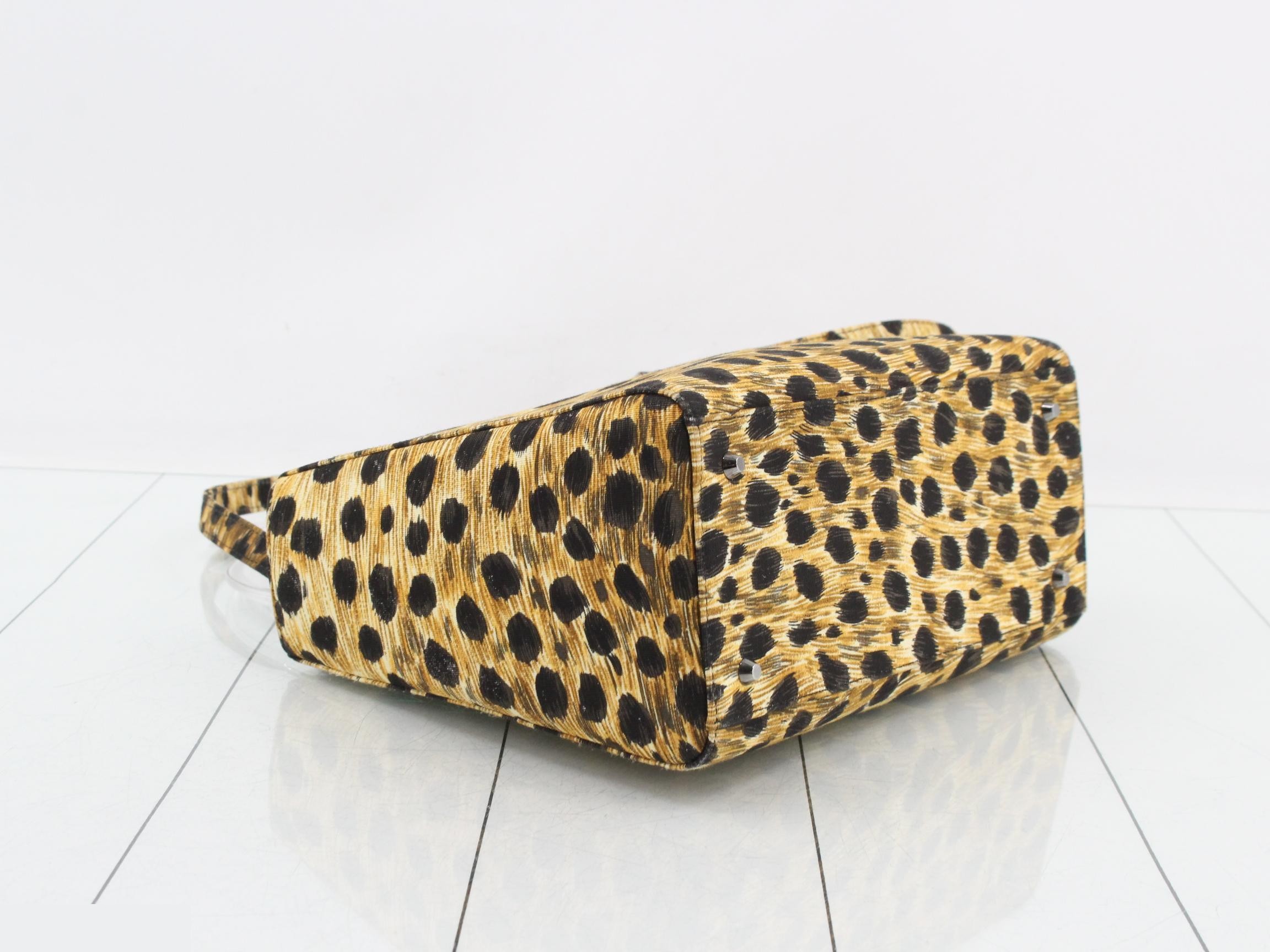 Leopard print canvas handbag, Lady Dior — view 5