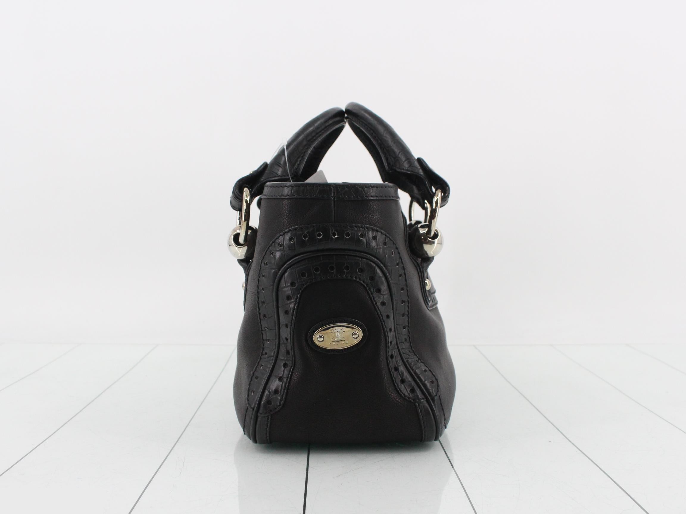 Boogie Back Crocodile Black Bag/Handbag — view 4