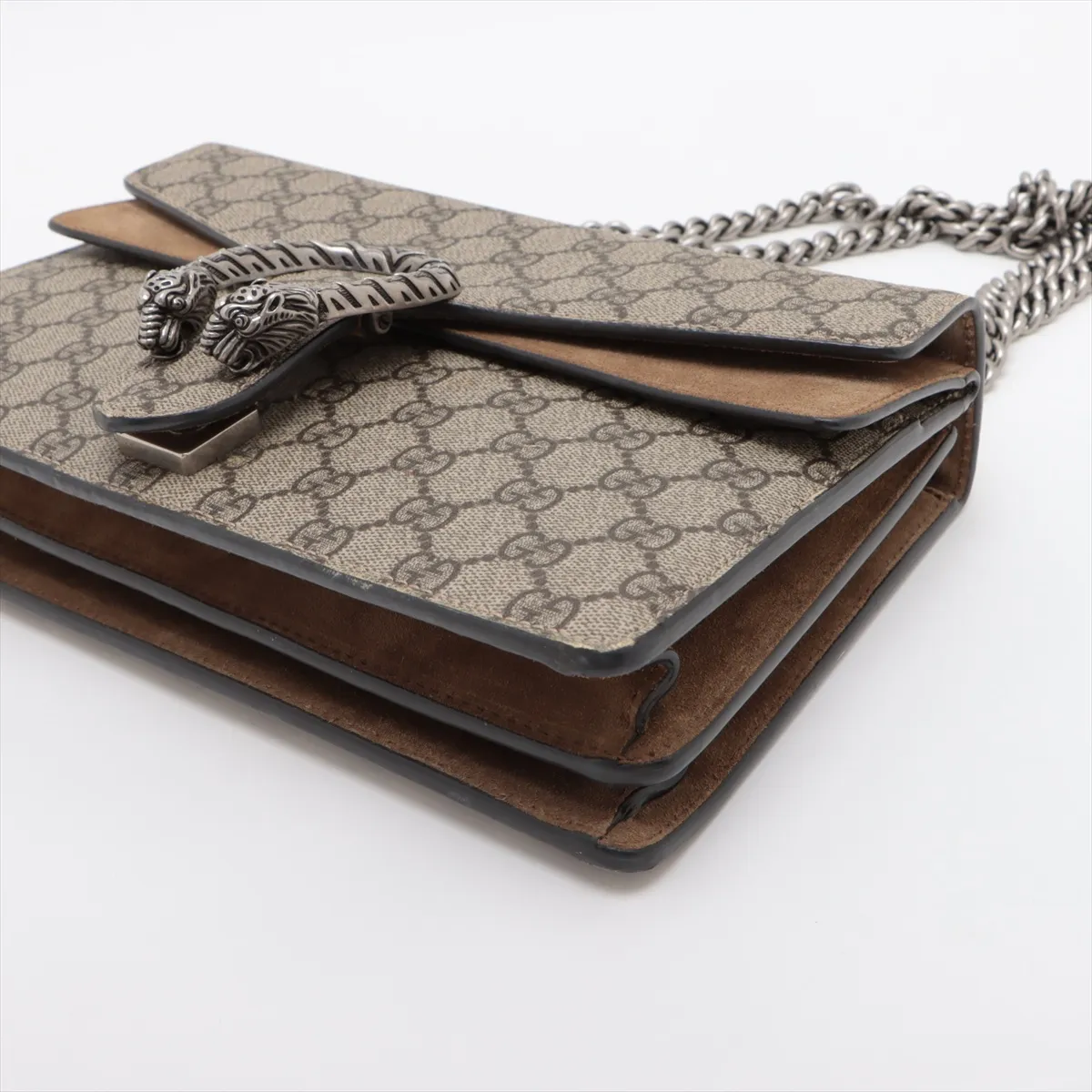 GG Supreme Dionysus PVC x Leather Chain Shoulder Bag Beige 400249 — view 3