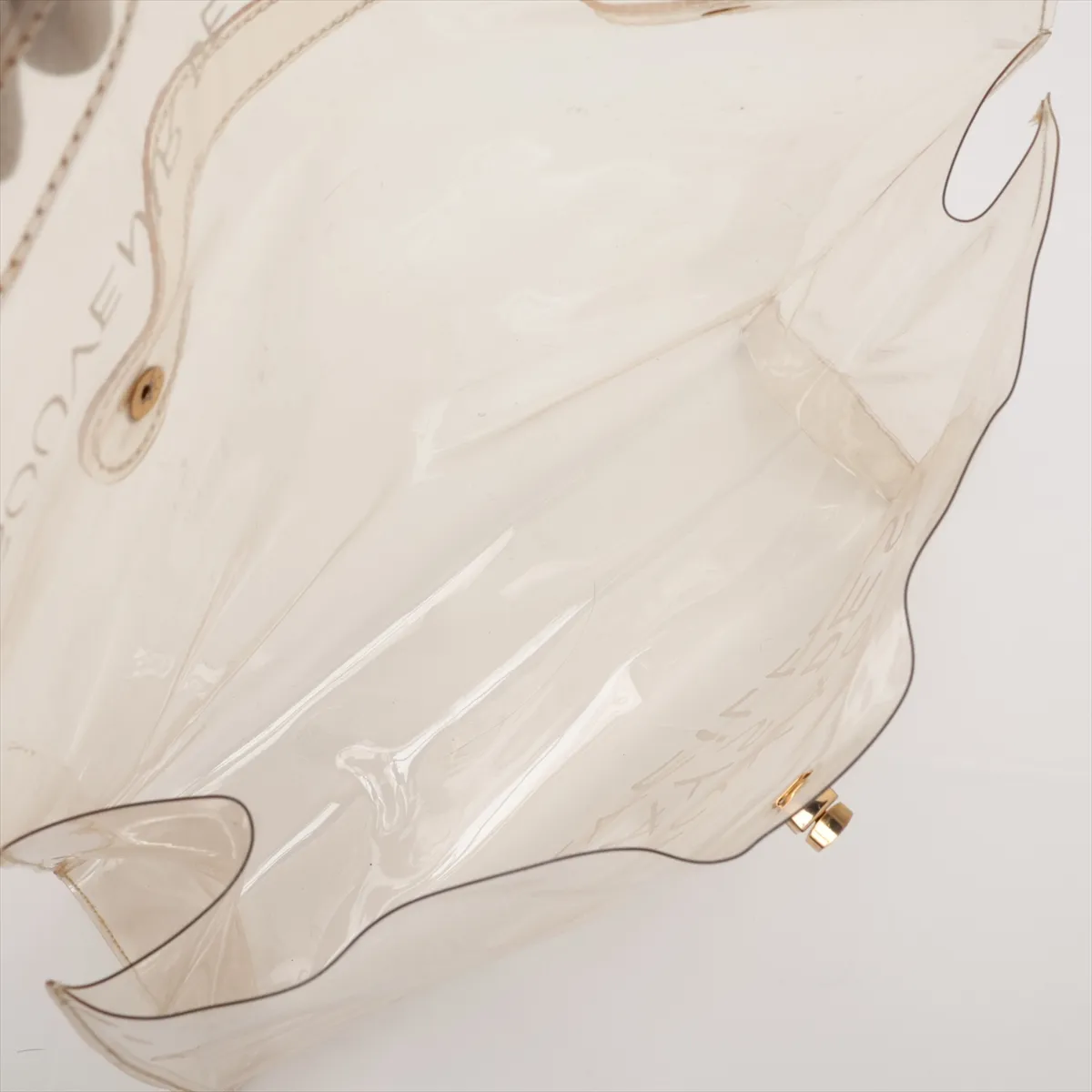 Vinyl Kelly bag, clear vinyl, gold hardware — view 7
