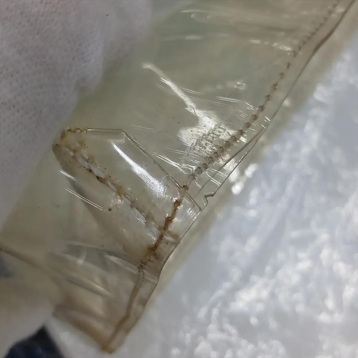 Vinyl Kelly bag, clear vinyl, gold hardware — view 10