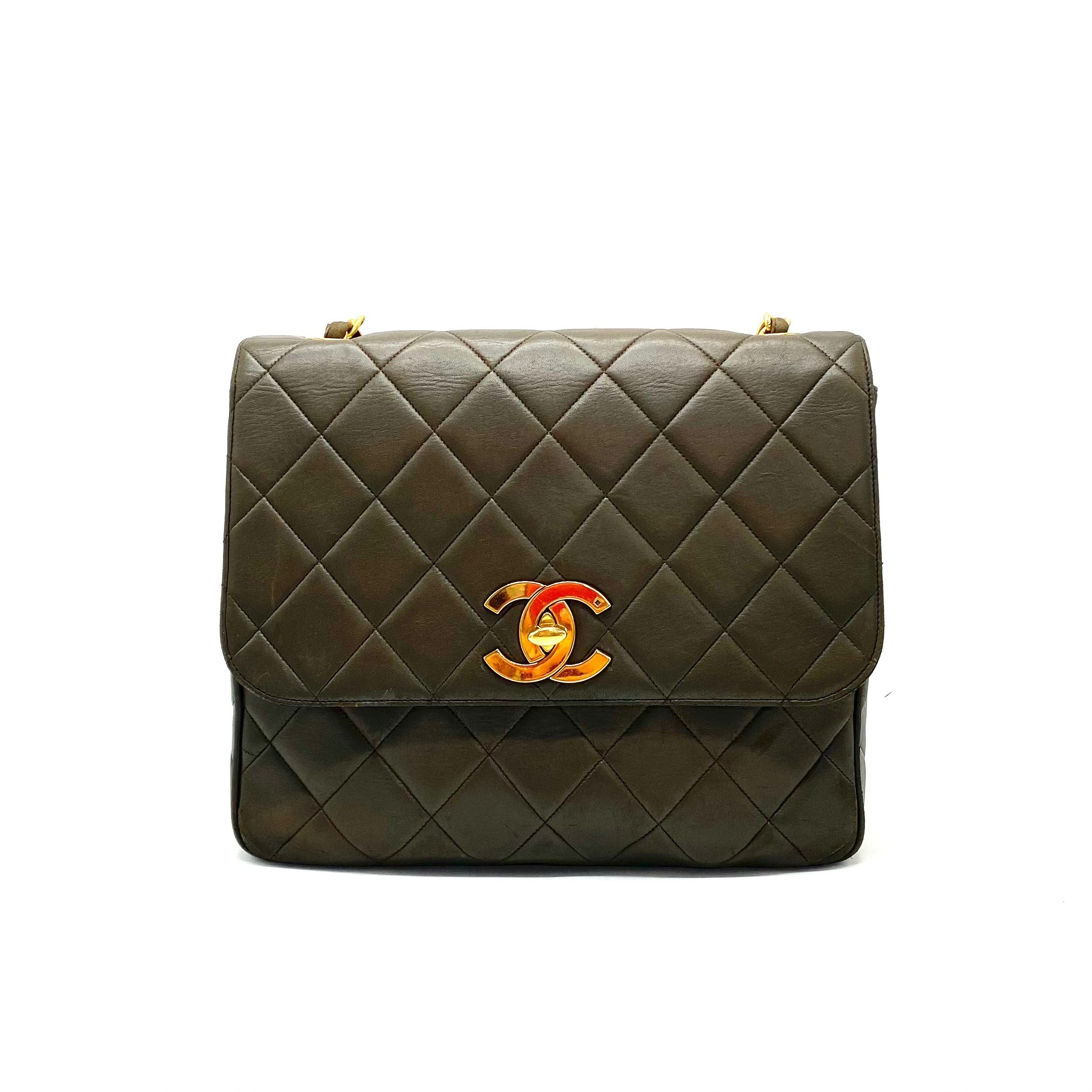 Matelassé Large Coco Mark Lambskin Chain Shoulder Bag — view 2