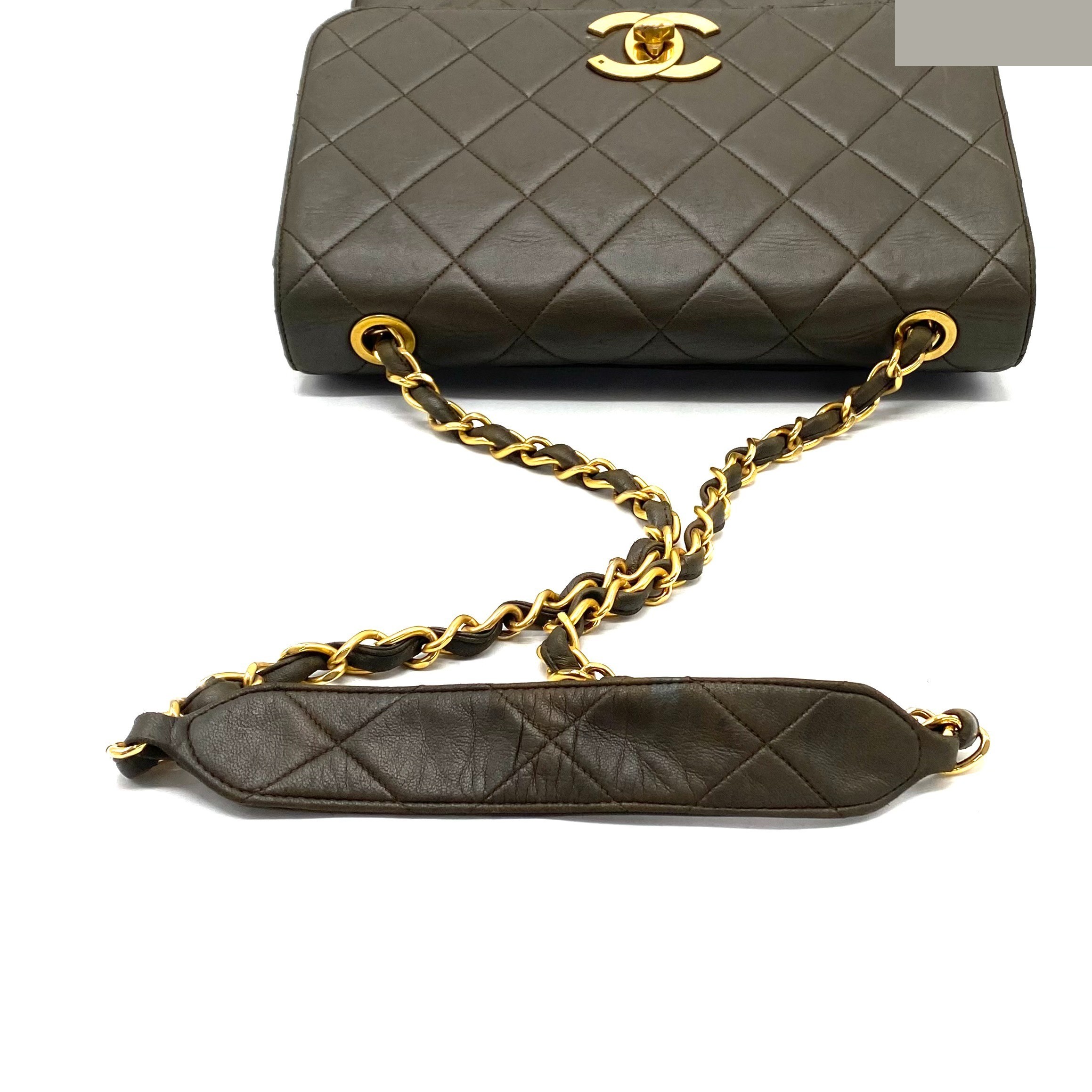 Matelassé Large Coco Mark Lambskin Chain Shoulder Bag — view 6