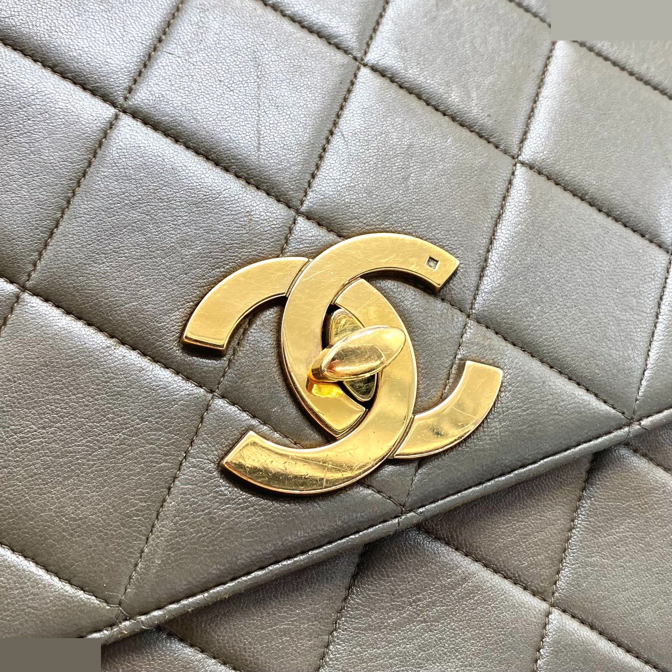 Matelassé Large Coco Mark Lambskin Chain Shoulder Bag — view 7
