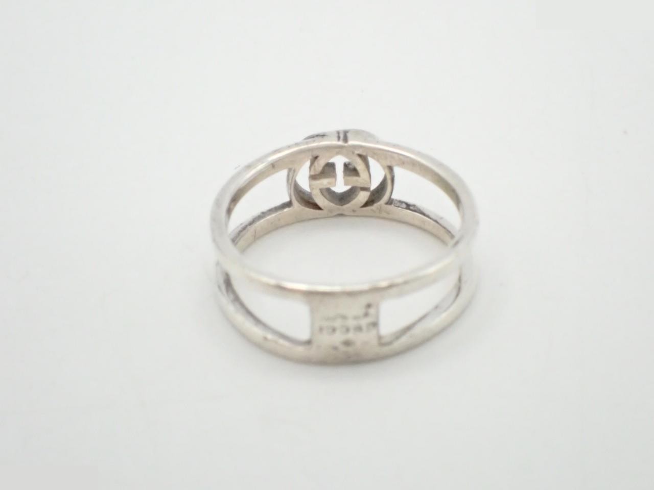 Interlocking ring, AG925 stamped, stamped size 8, actual size #7, with box, 2.0g — view 2
