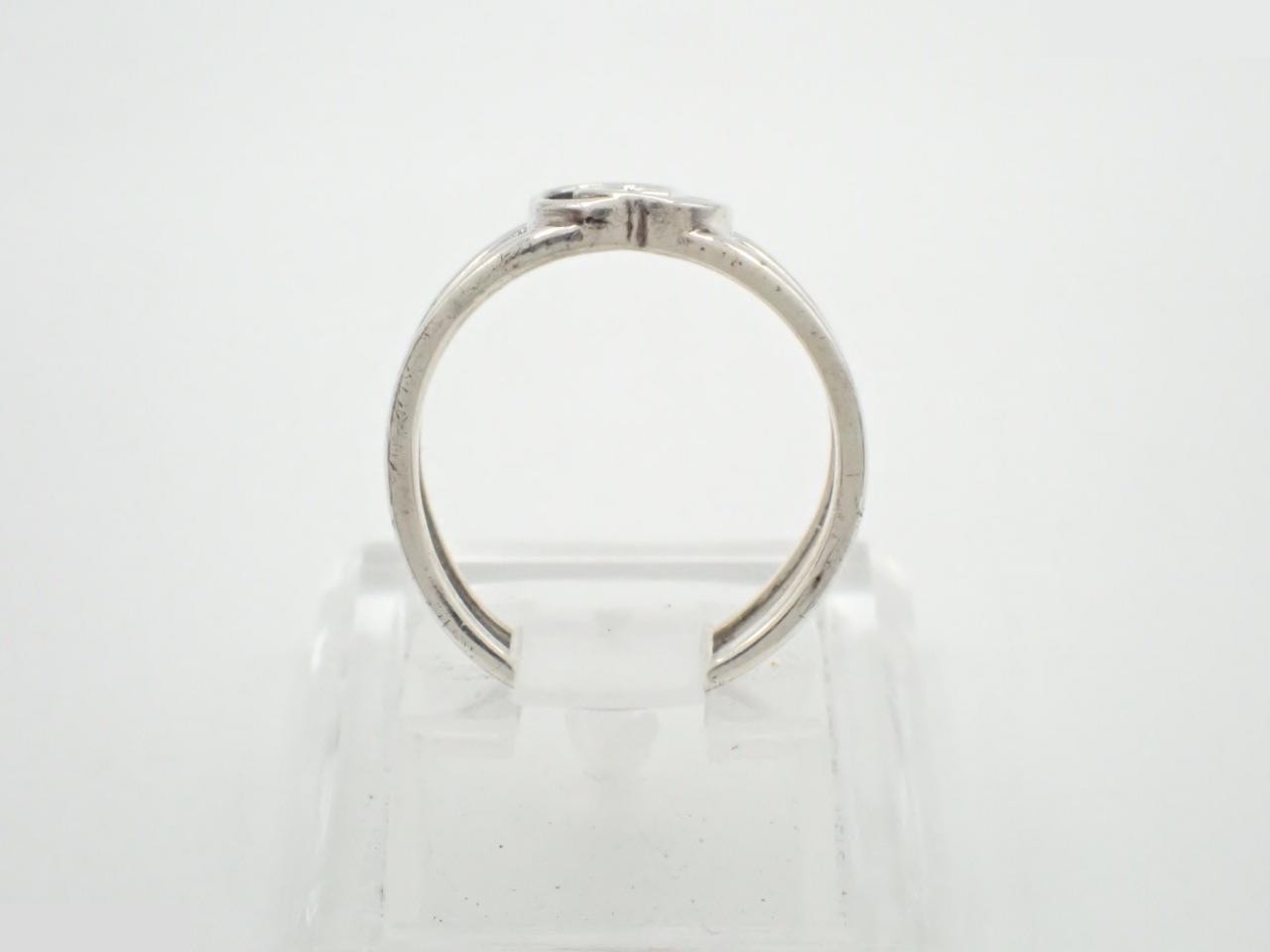 Interlocking ring, AG925 stamped, stamped size 8, actual size #7, with box, 2.0g — view 3