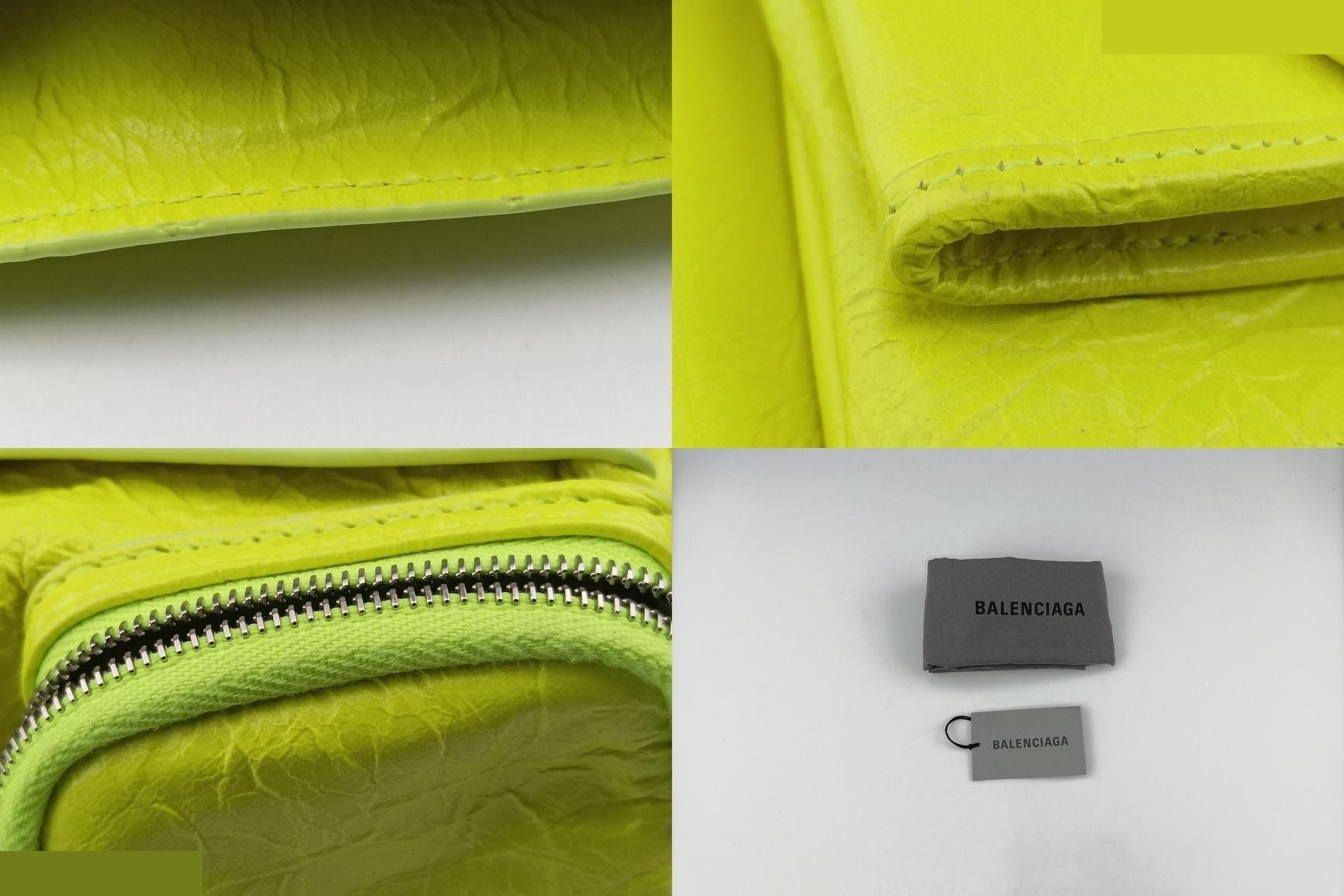 Super Busy XS Sling Bag, Leather, Green/Yellow — view 10