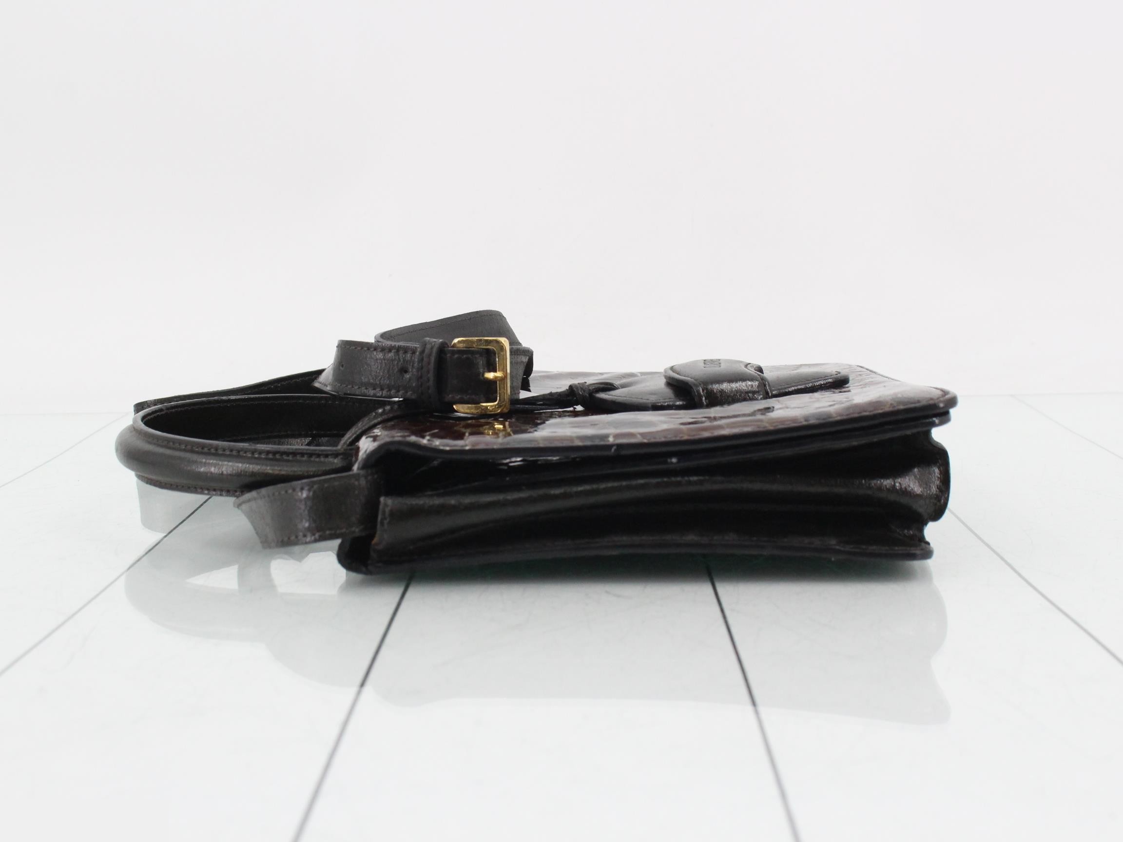 Barcelona Crocodile Embossed 2-Way Bag — view 4