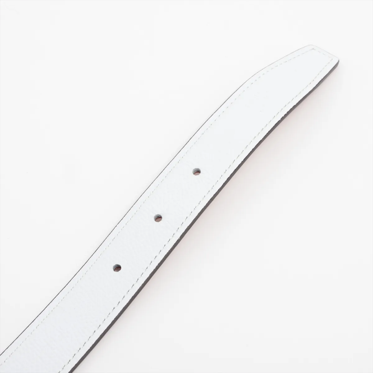Serie W:2024 Belt 75 Leather White x Brown — view 3