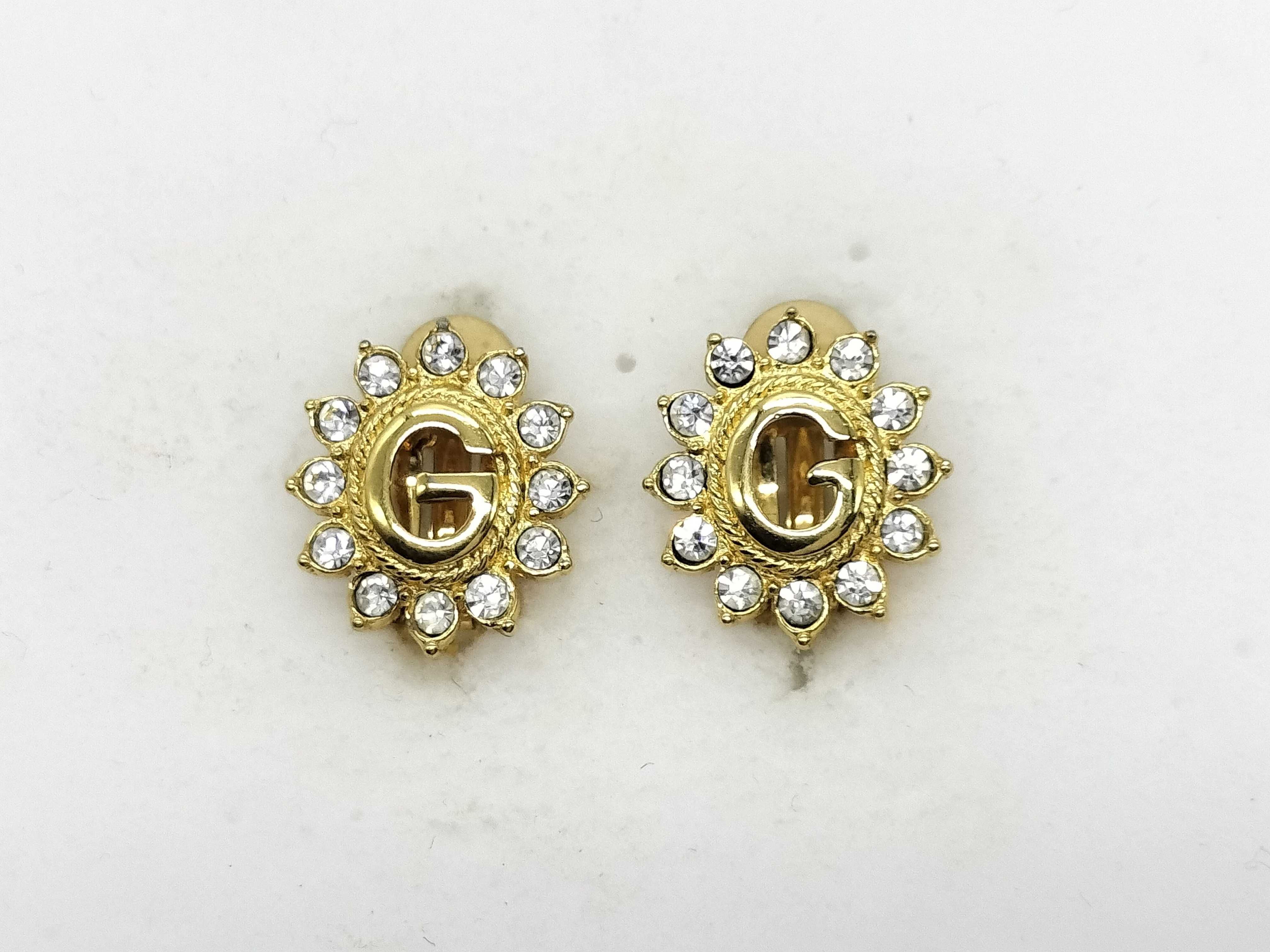 G Logo Rhinestone Earrings