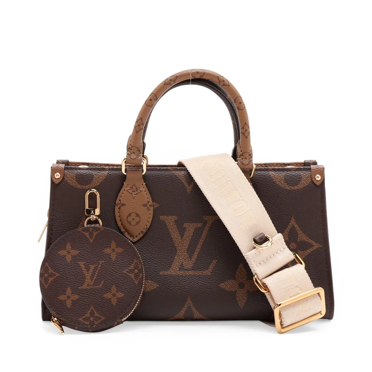 Giant Monogram Reverse OnTheGo EW M46653 Brown (RFID detected)