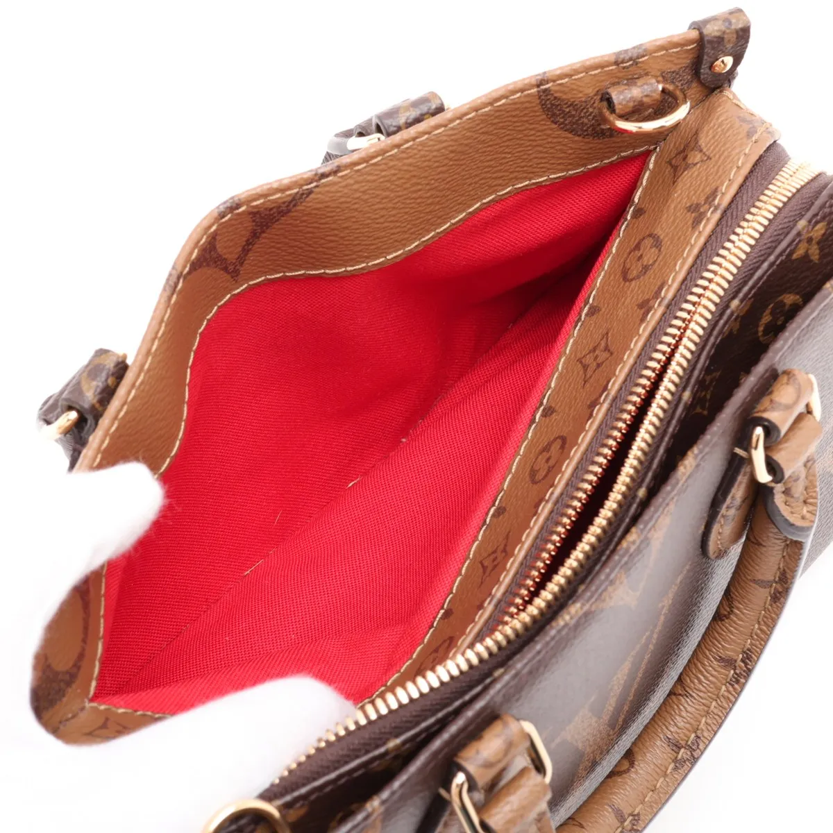 Giant Monogram Reverse OnTheGo EW M46653 Brown (RFID detected) — view 9