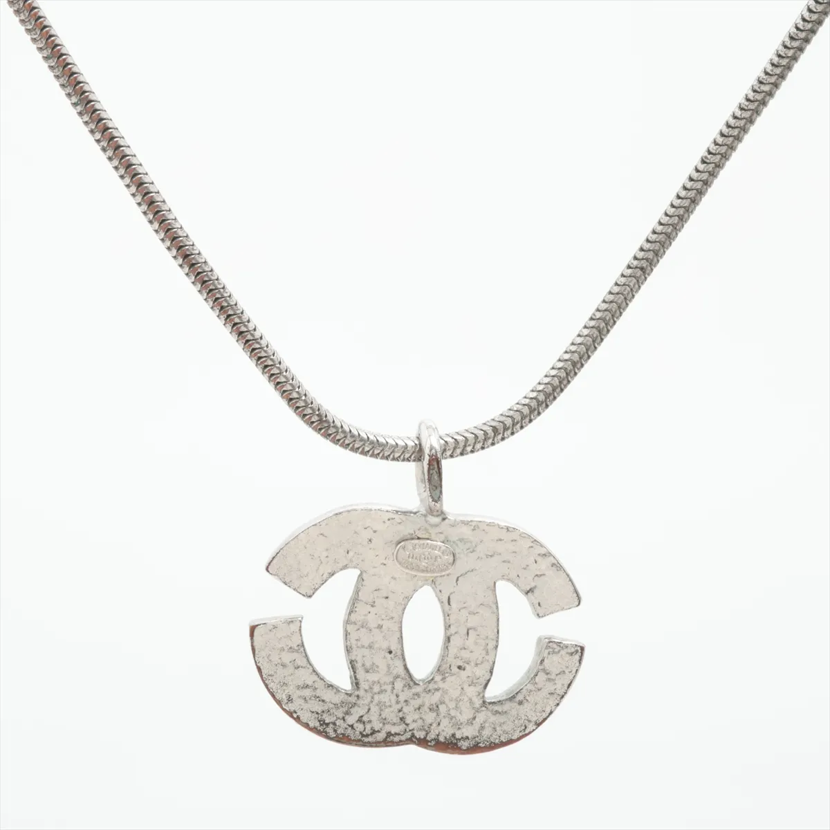 Coco Mark 01P Necklace, Metal x Rhinestone, Silver, — view 2