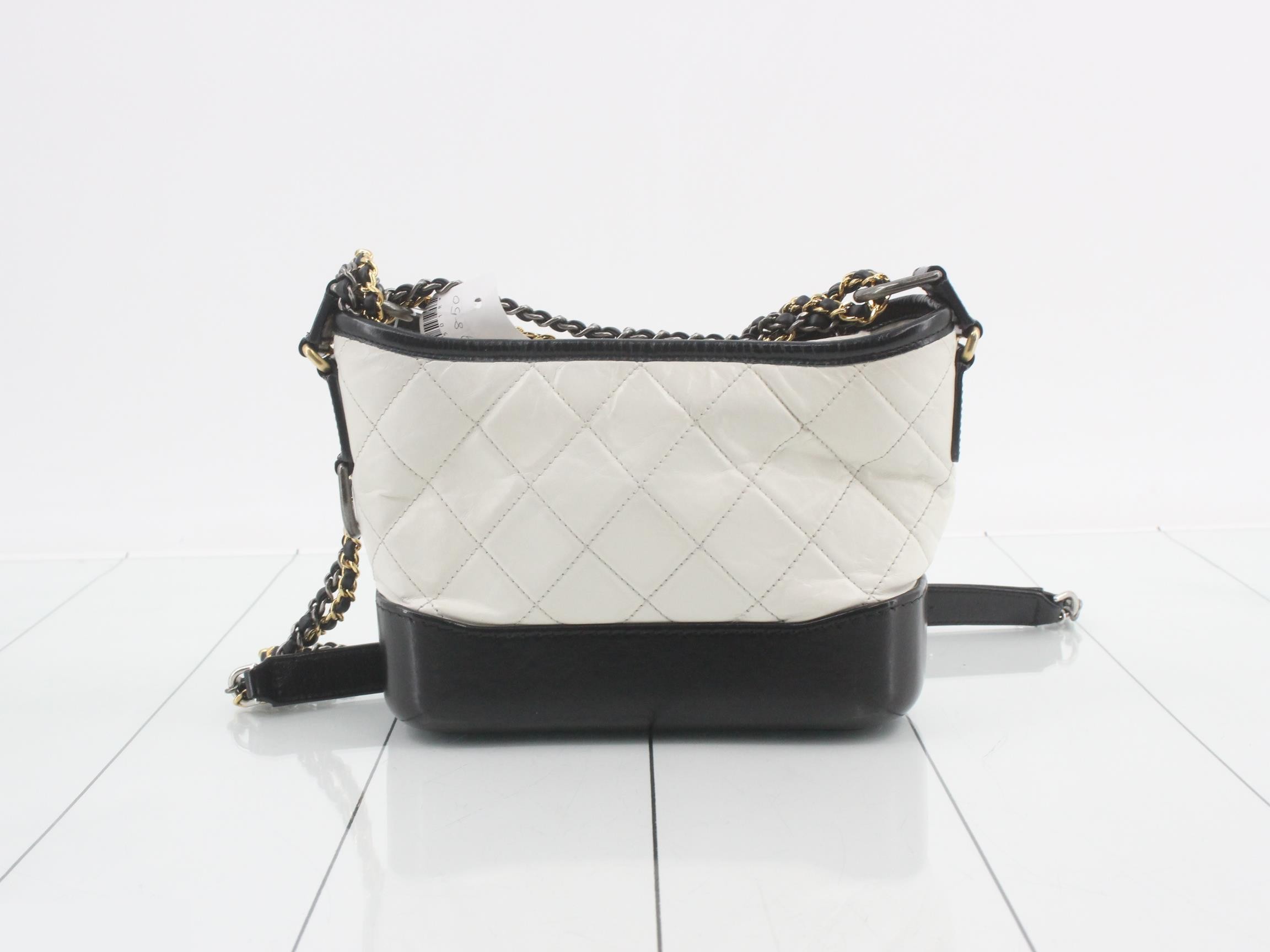 Gabrielle de Chanel Leather Chain Shoulder Bag, Bicolor — view 2