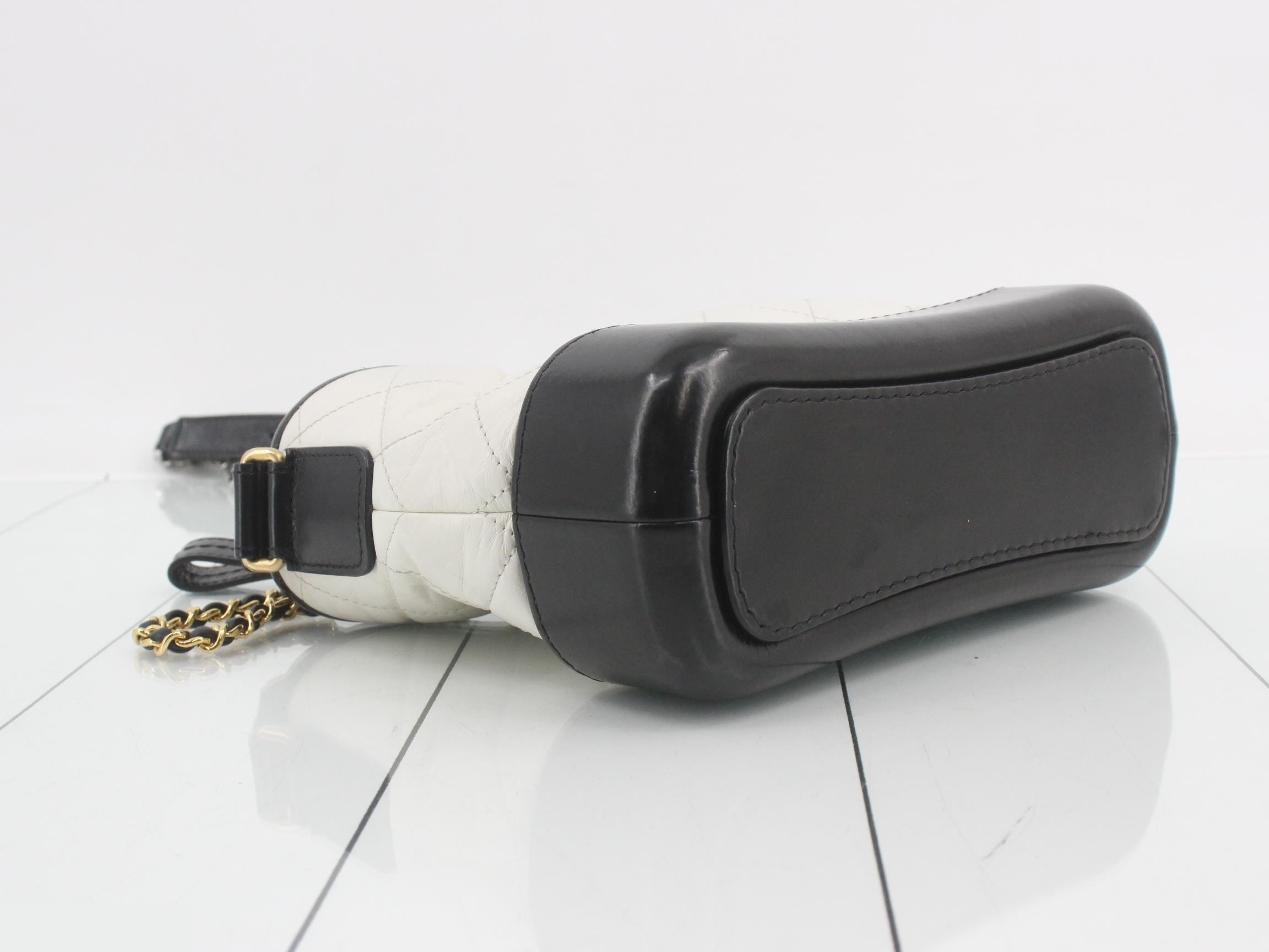 Gabrielle de Chanel Leather Chain Shoulder Bag, Bicolor — view 5