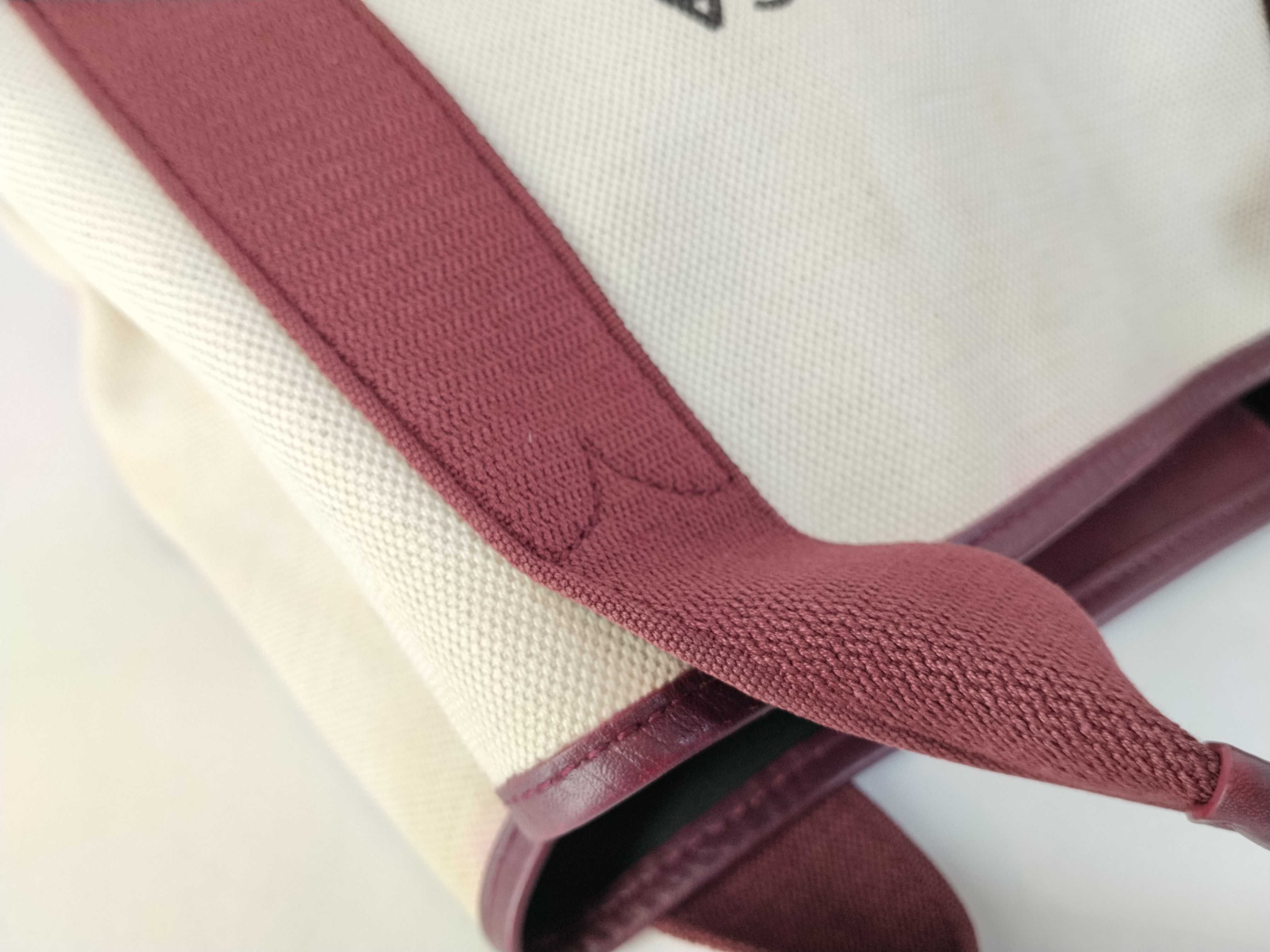 Navy Cabas Shoulder Bag, Canvas, Purple Tote Bag — view 5