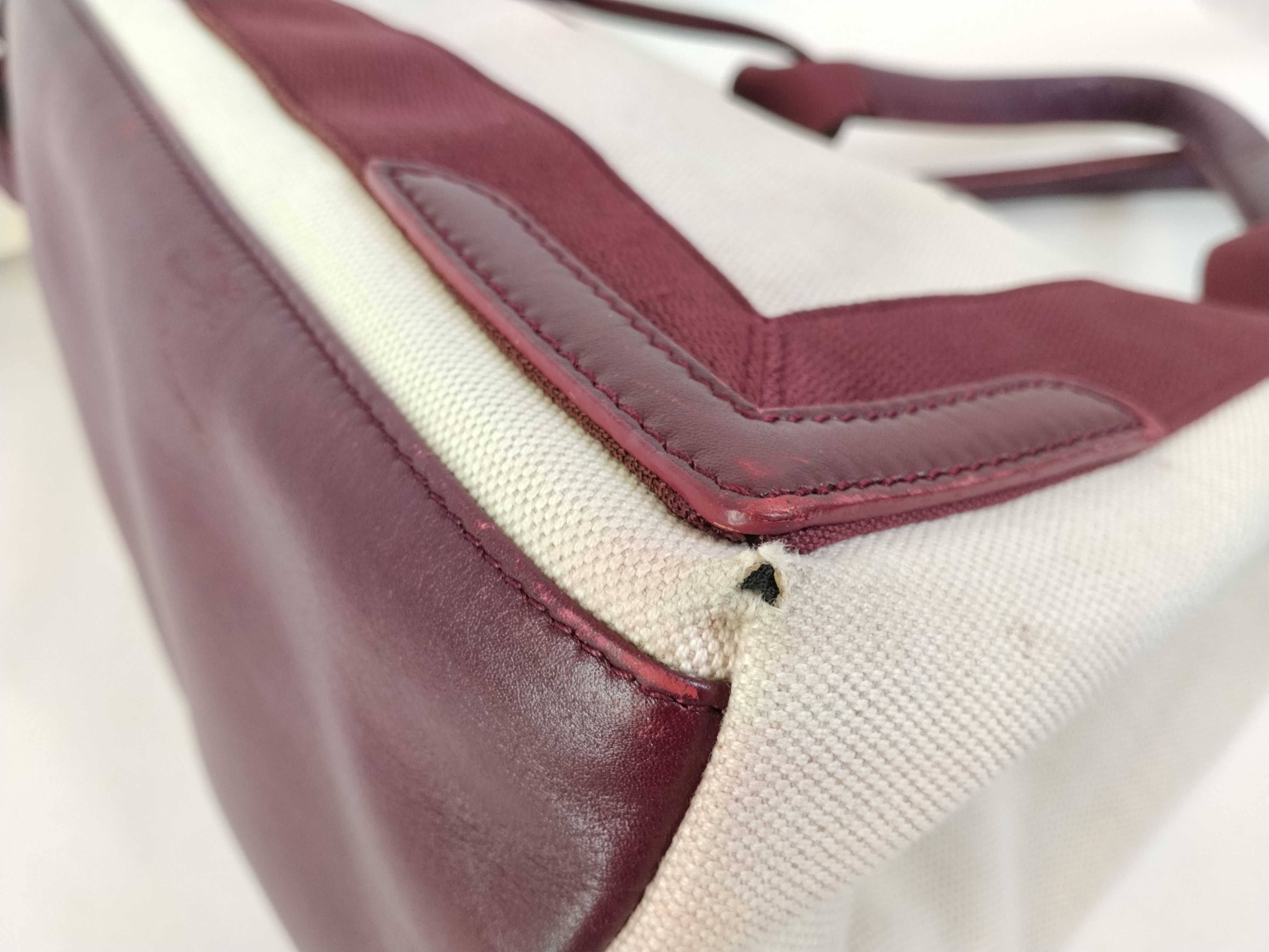 Navy Cabas Shoulder Bag, Canvas, Purple Tote Bag — view 6