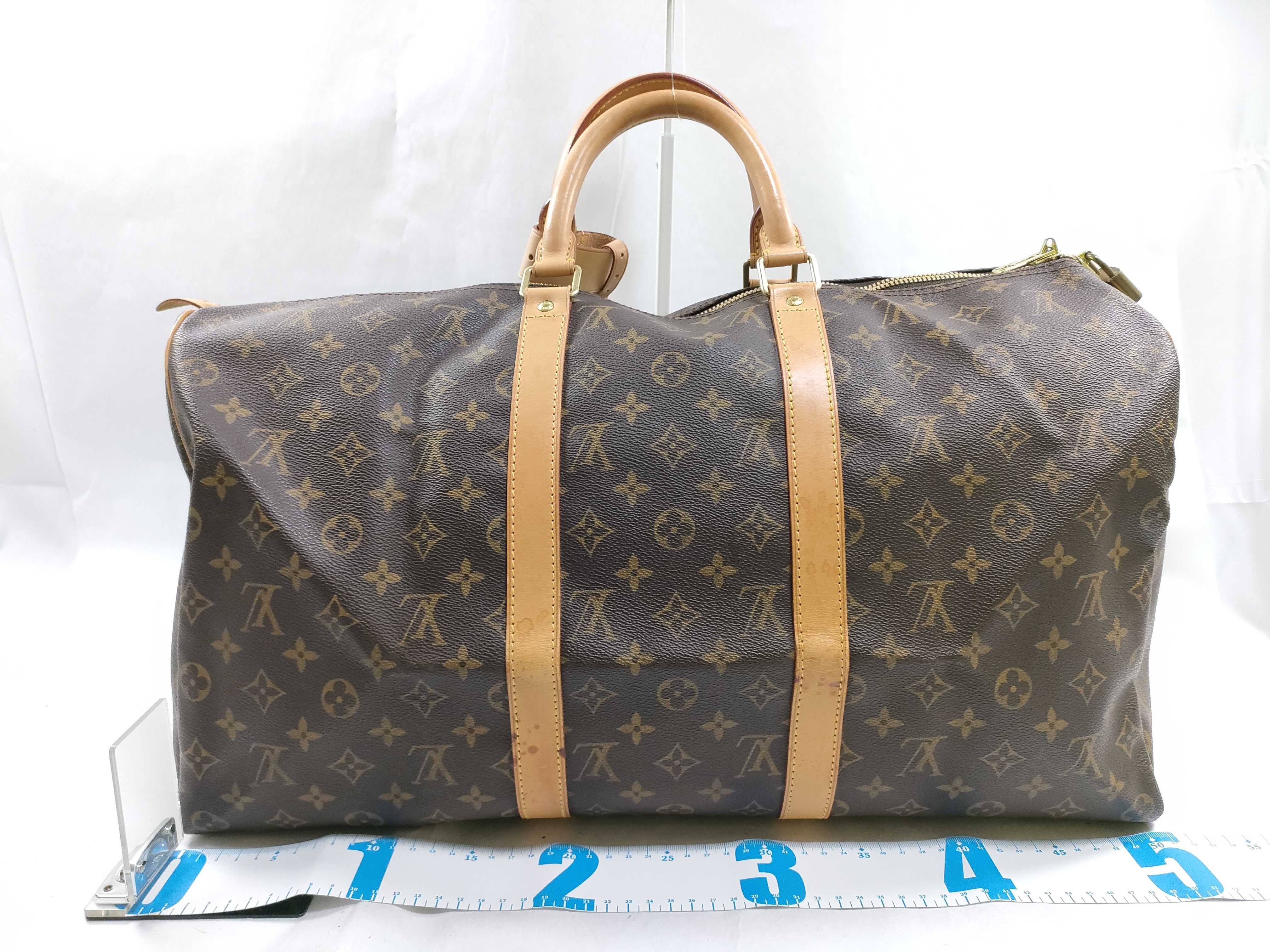 Monogram Keepall 50 Boston Bag with Padlock, Name Tag, and Handle — view 2