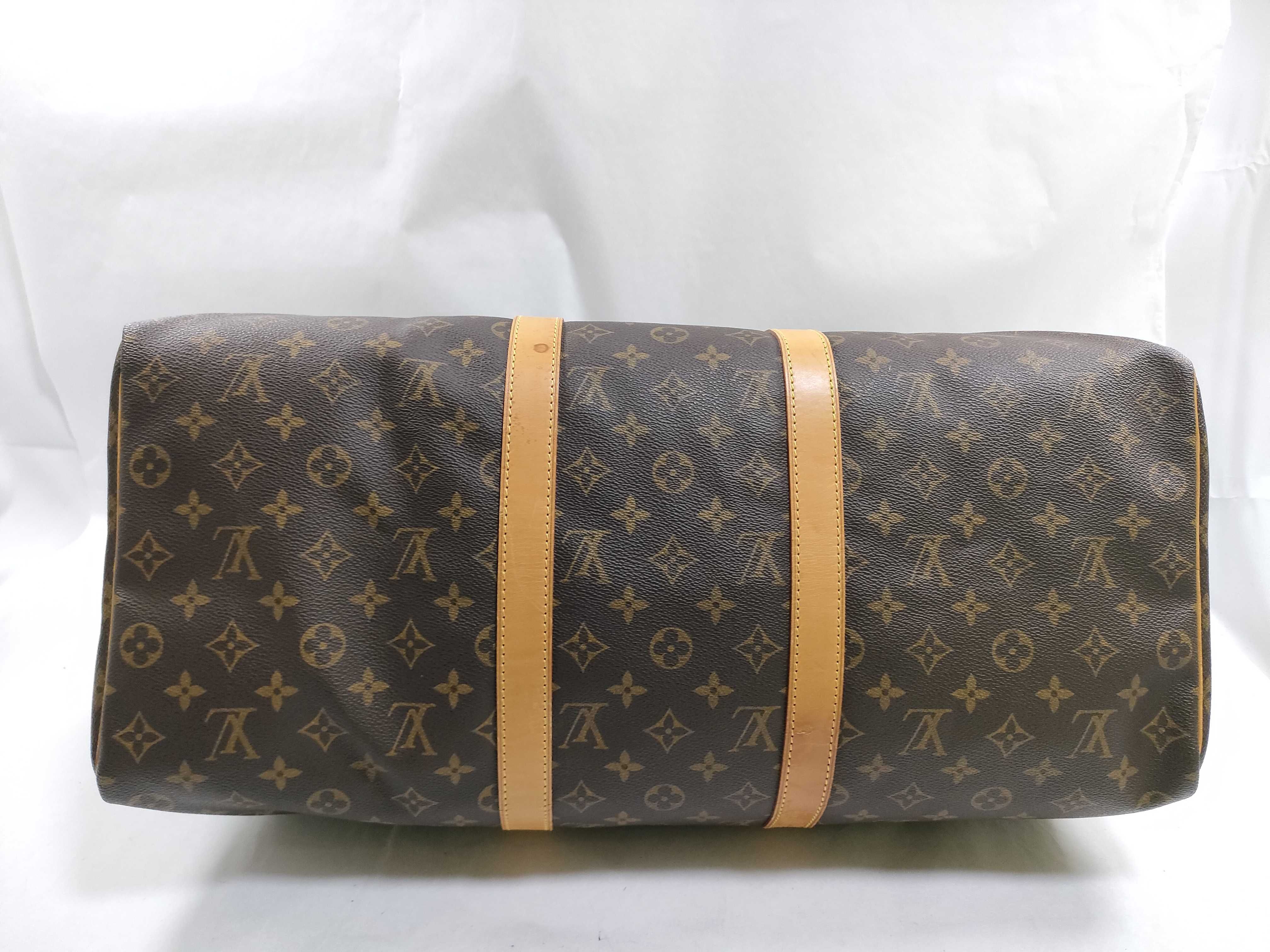 Monogram Keepall 50 Boston Bag with Padlock, Name Tag, and Handle — view 9
