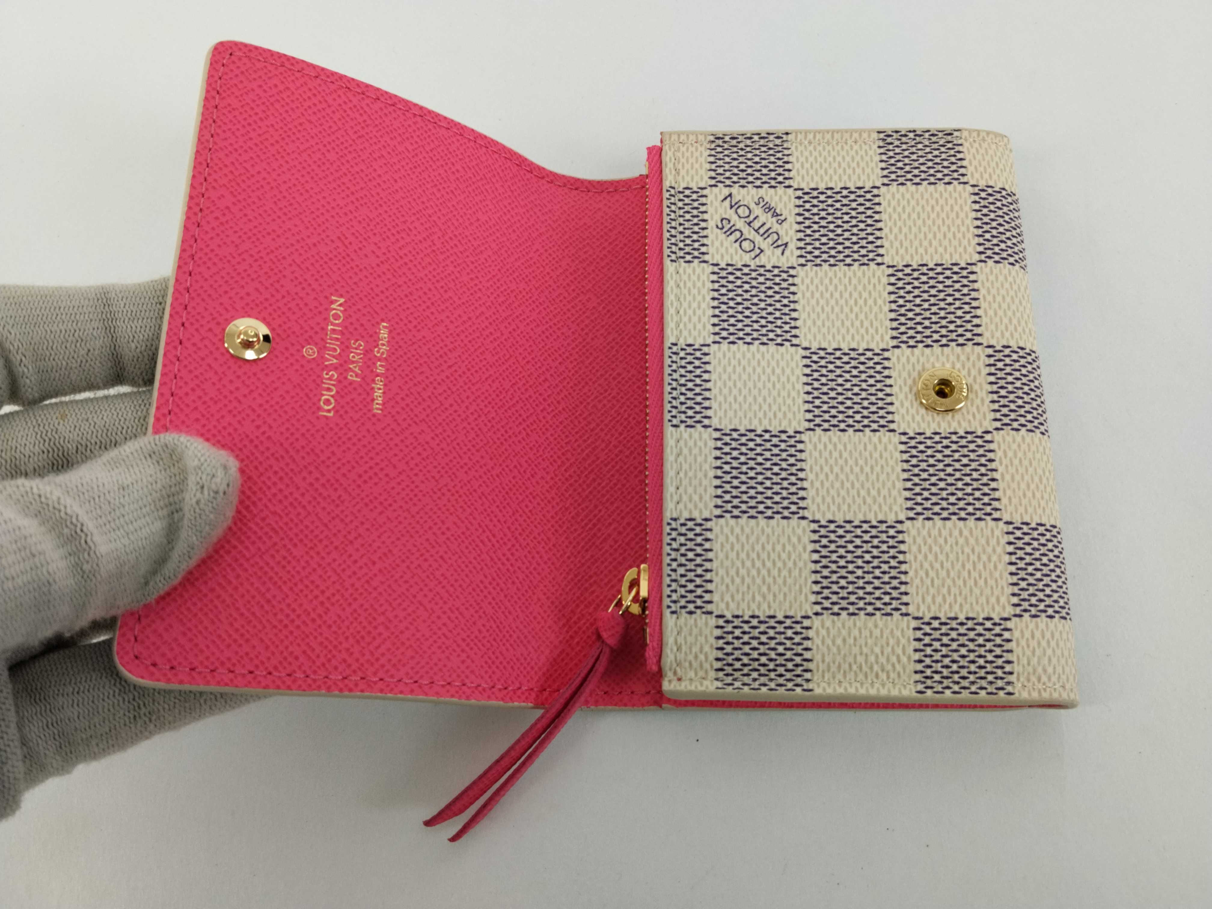Damier Louis Vuitton Damier Azur Portemonnaie Rosalie Holiday Christmas N40506 RFID Wallet — view 8