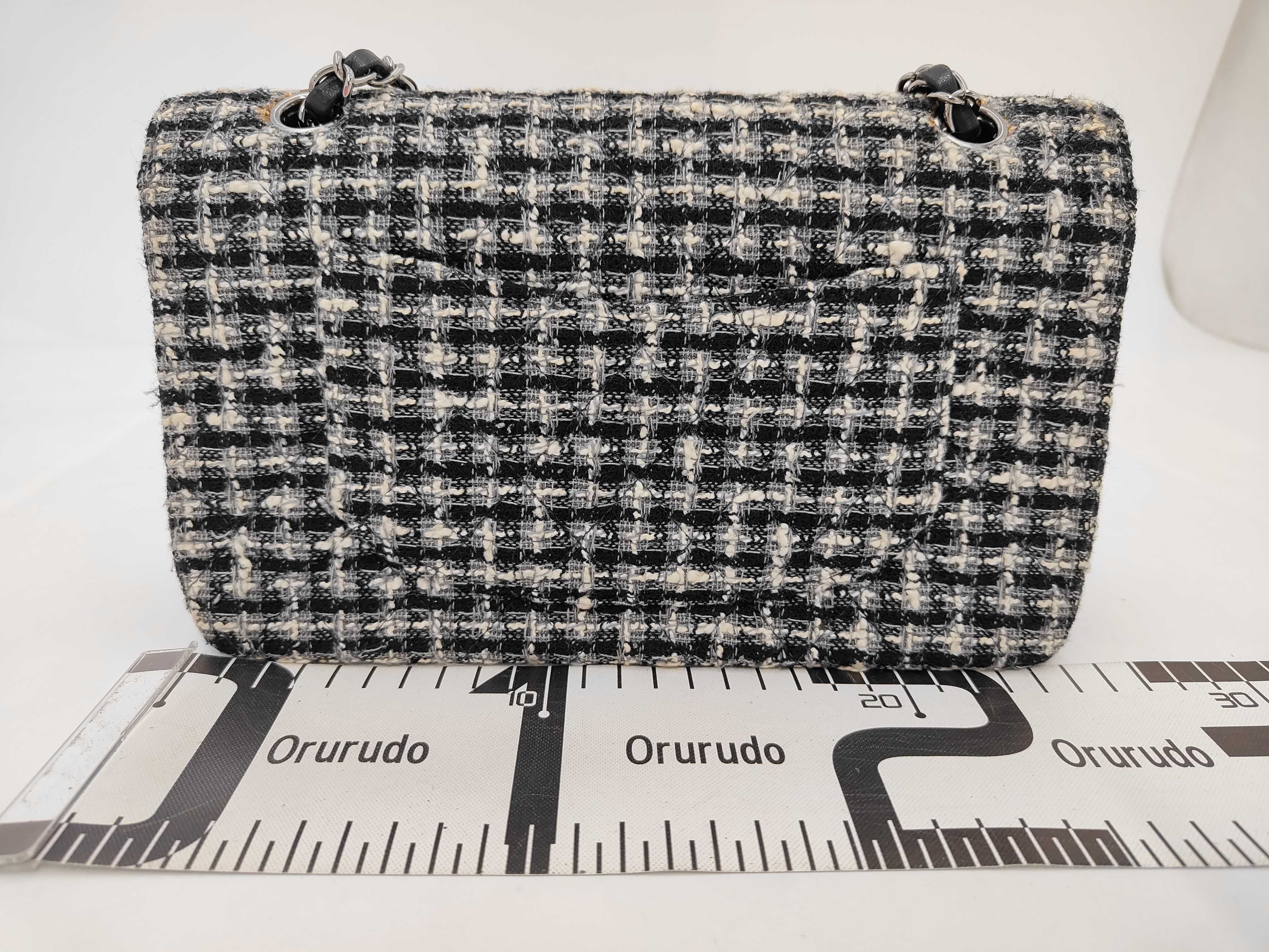Tweed Double Flap Chain Shoulder Bag (Series 9) — view 2