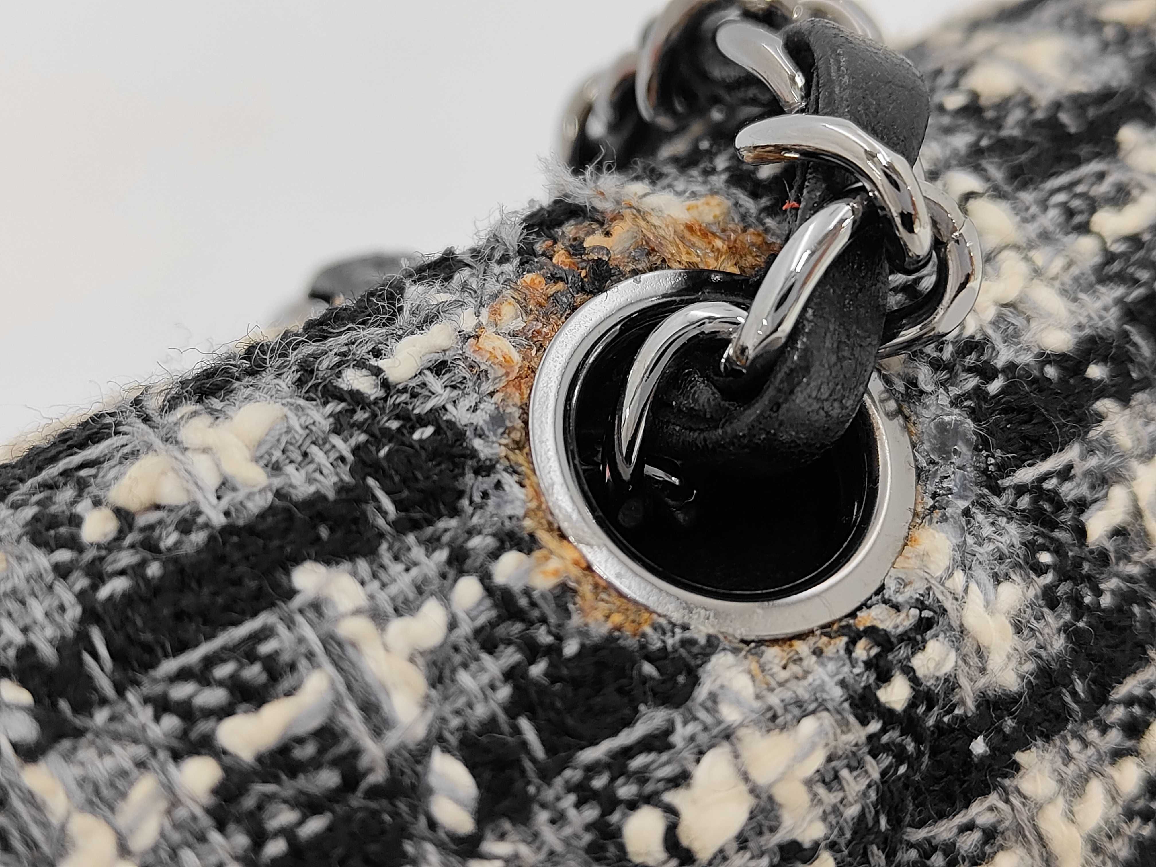 Tweed Double Flap Chain Shoulder Bag (Series 9) — view 3