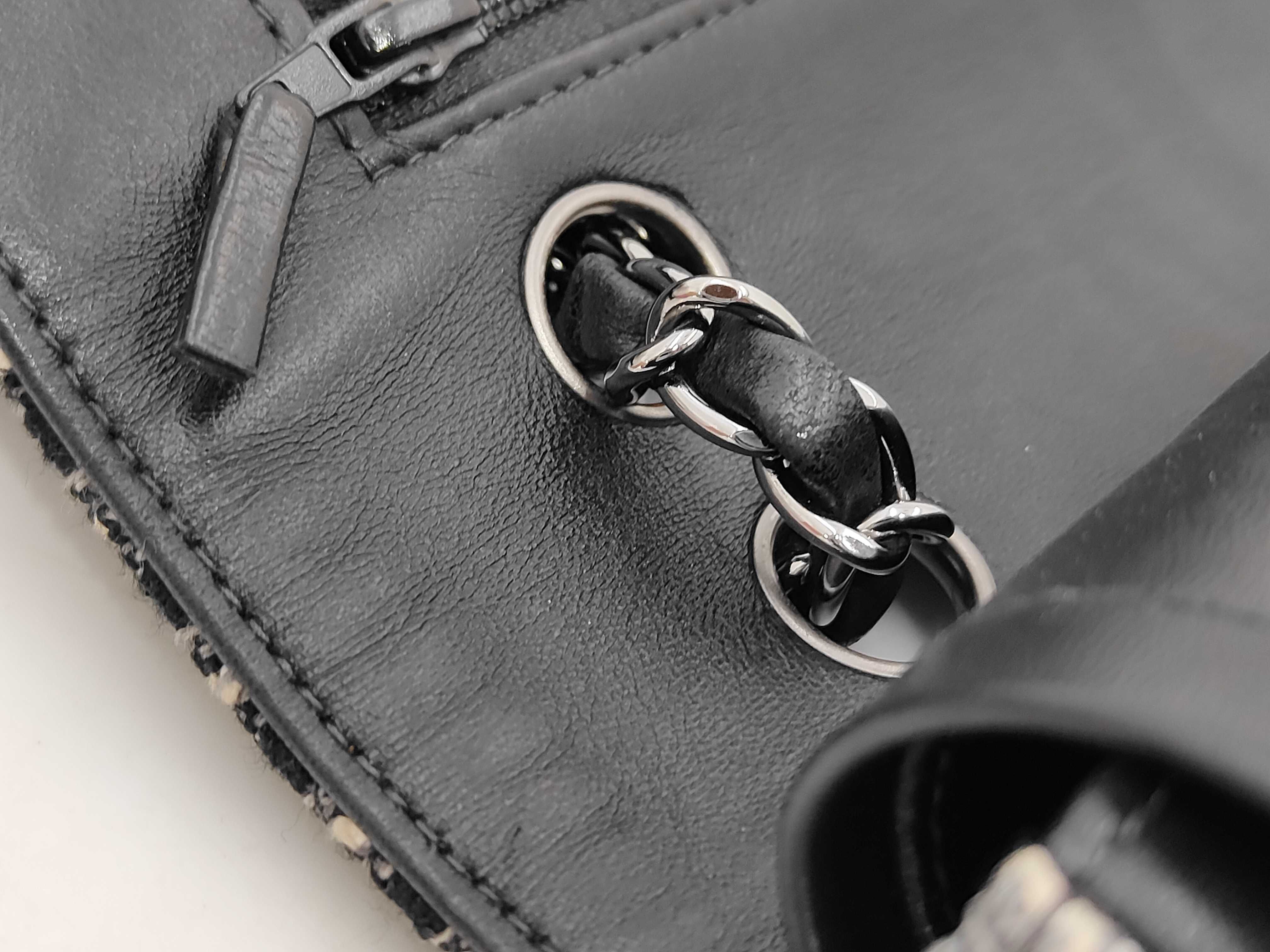 Tweed Double Flap Chain Shoulder Bag (Series 9) — view 8