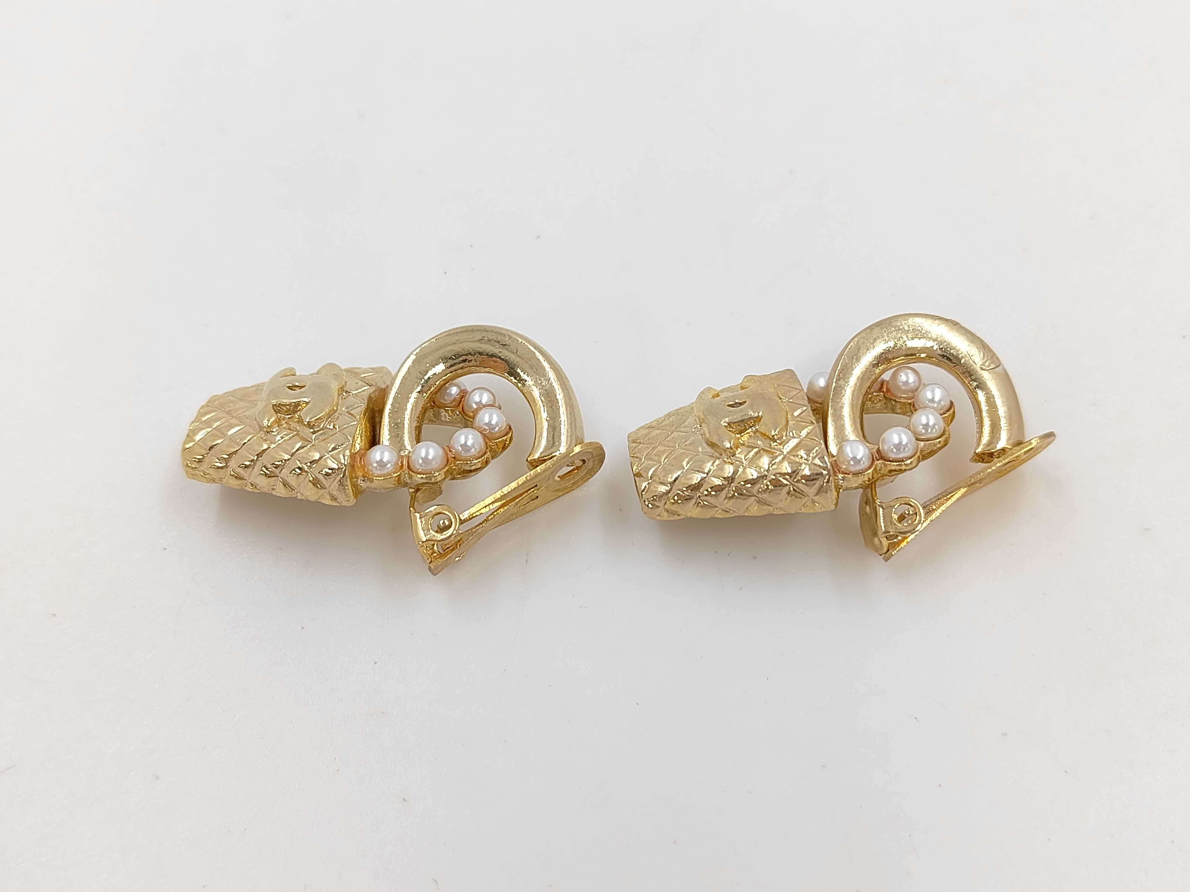 pearl matelassé earrings — view 4
