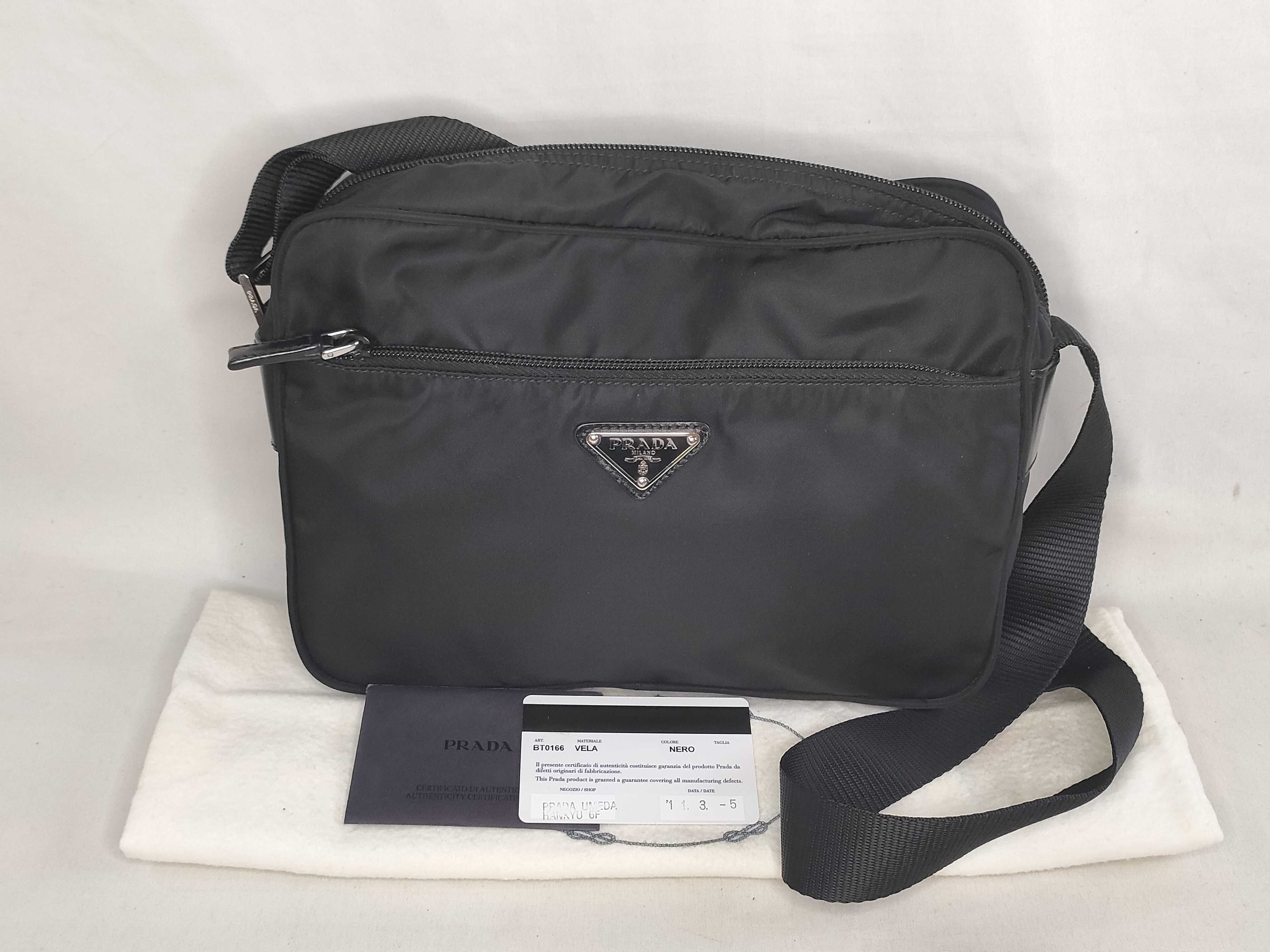 Nylon Camera Bag Shoulder Bag (Current Model) with Triangle Logo