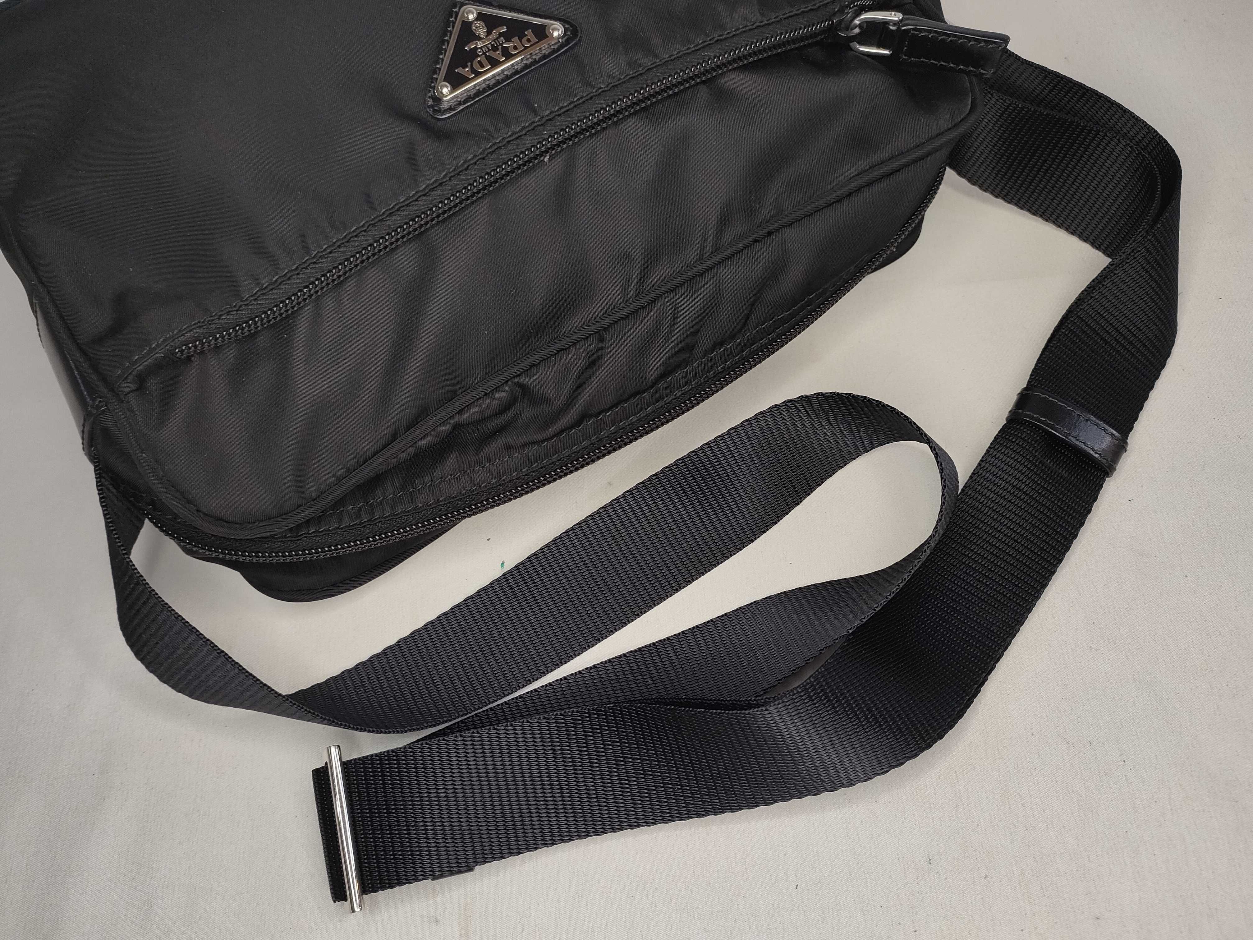 Nylon Camera Bag Shoulder Bag (Current Model) with Triangle Logo — view 3