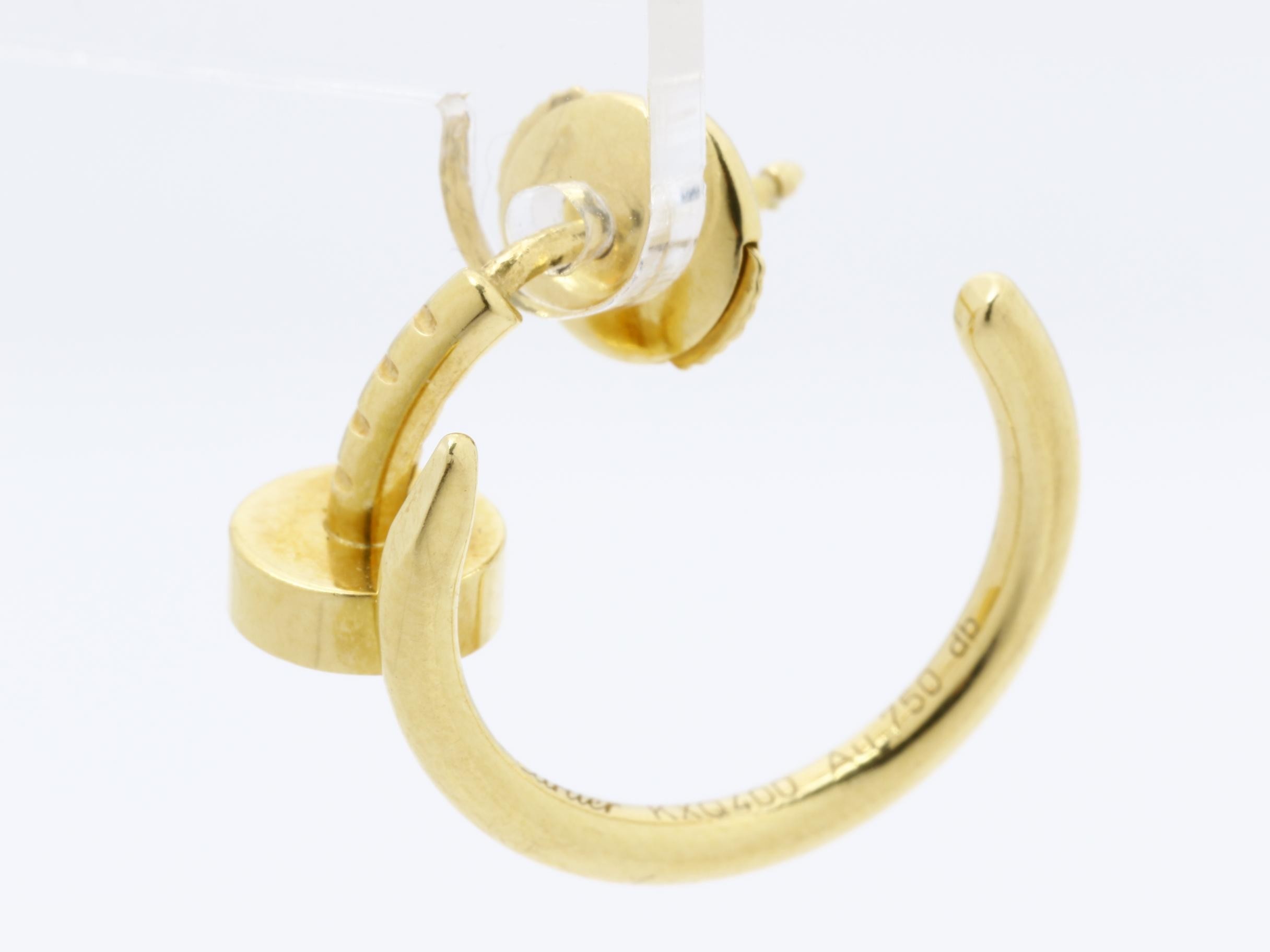 Juste un Clou hoop earrings, 750 yellow gold, 2.6g — view 3