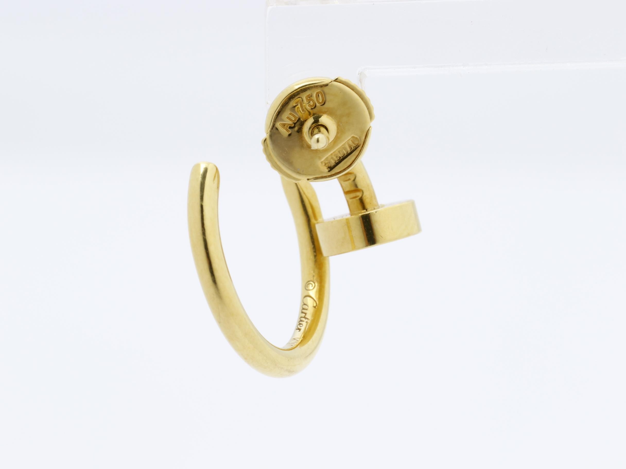 Juste un Clou hoop earrings, 750 yellow gold, 2.6g — view 4