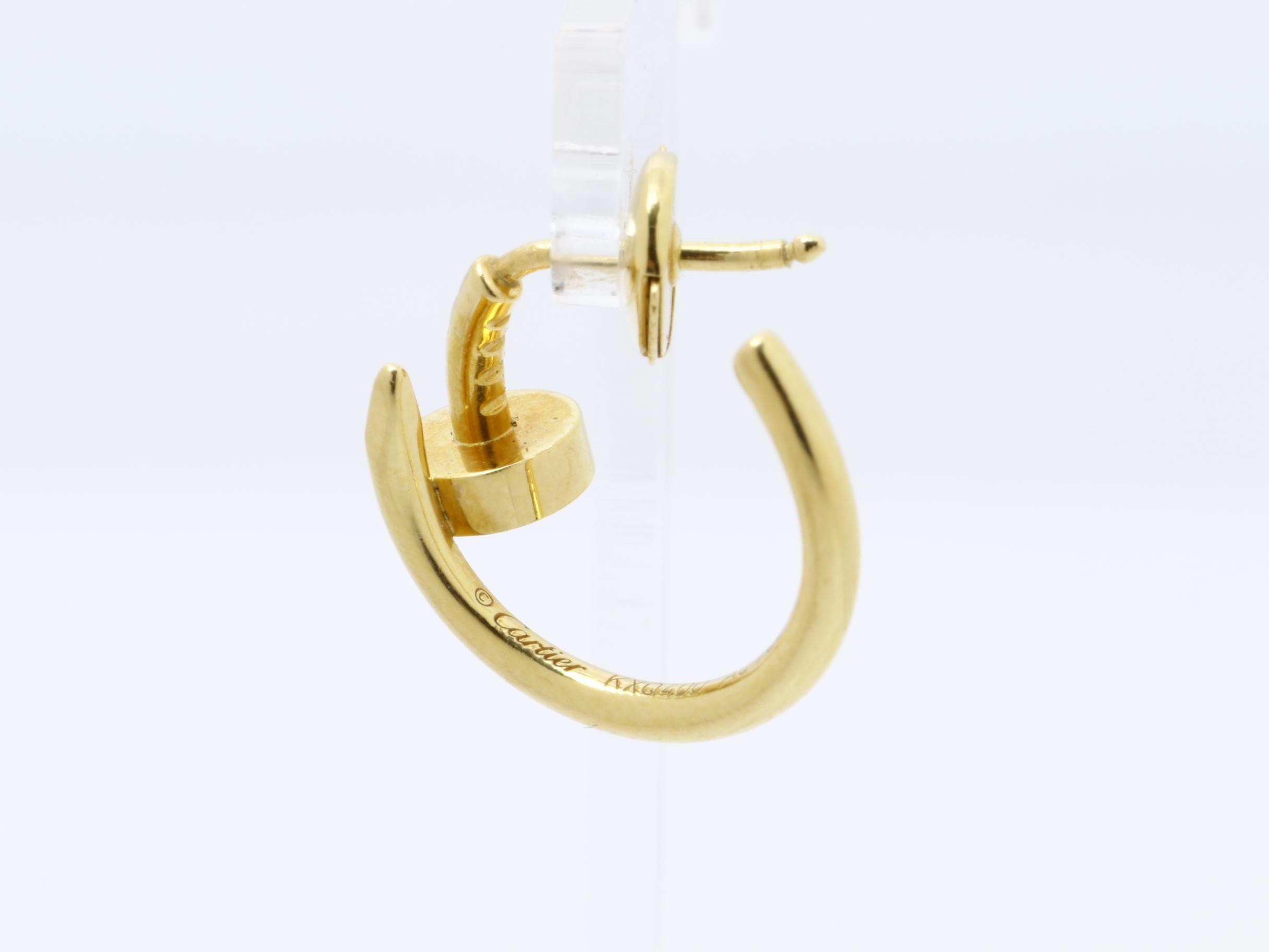 Juste un Clou hoop earrings, 750 yellow gold, 2.6g — view 5