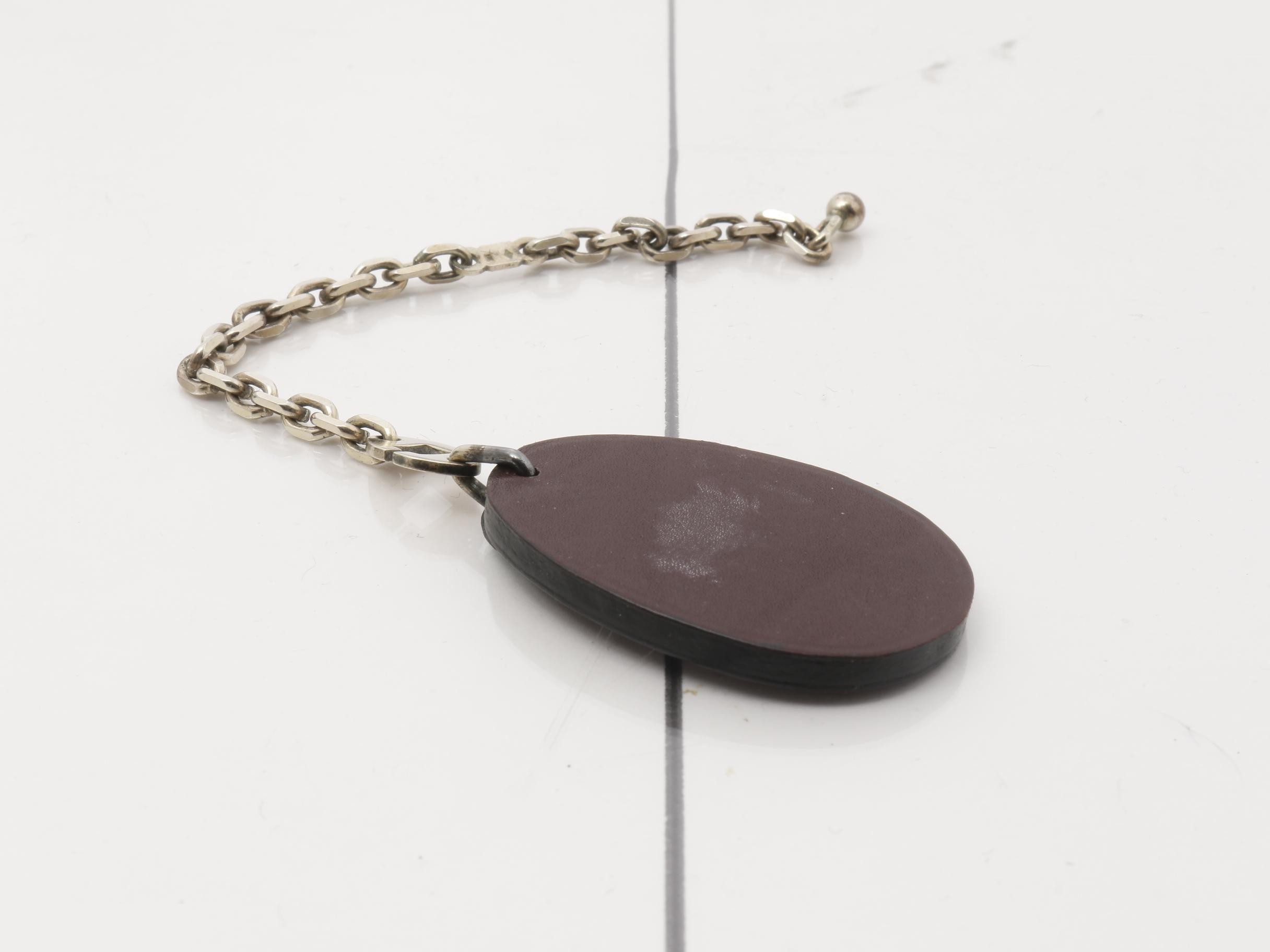 Leather keychain charm — view 2