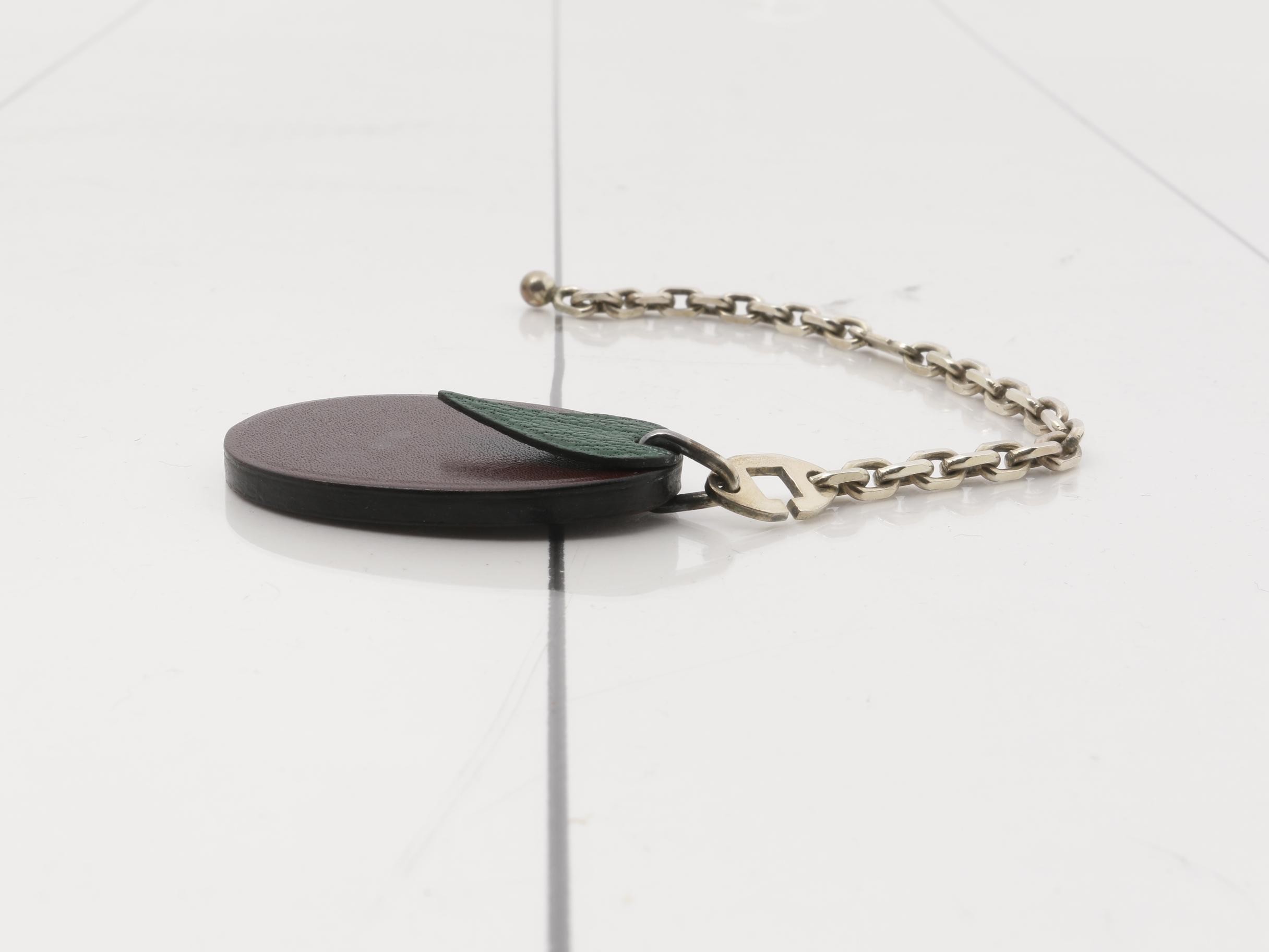 Leather keychain charm — view 3