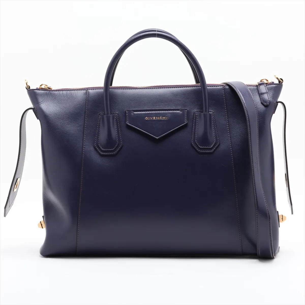 Antigona Leather 2-Way Tote Bag, Purple