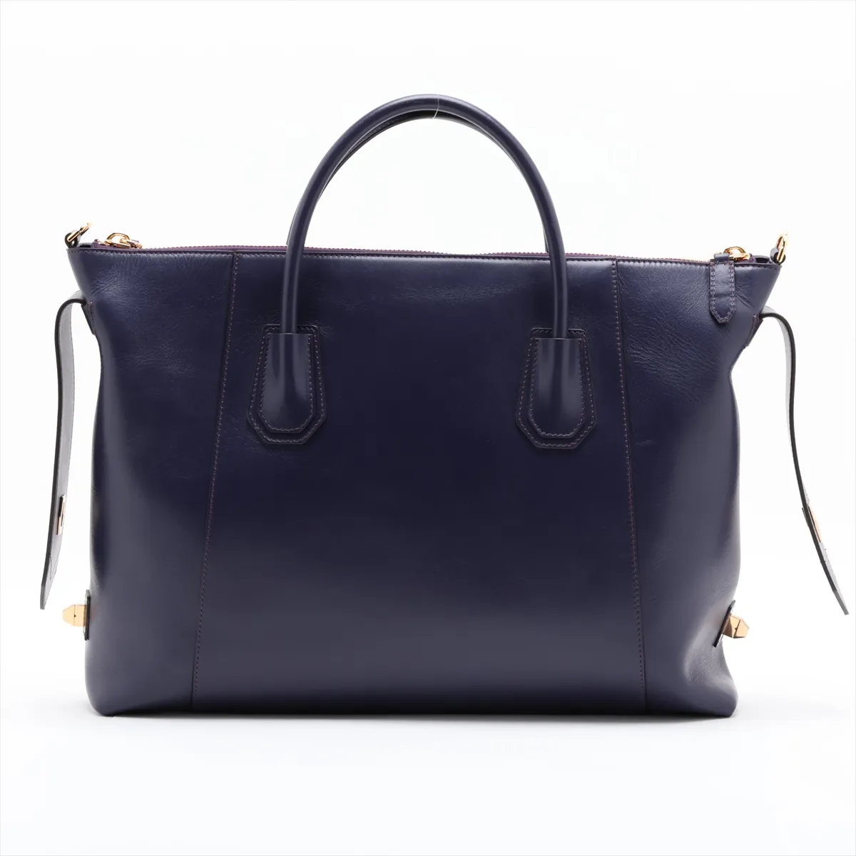 Antigona Leather 2-Way Tote Bag, Purple — view 2