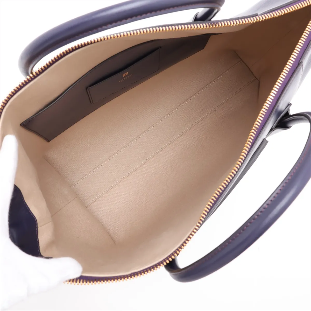 Antigona Leather 2-Way Tote Bag, Purple — view 8