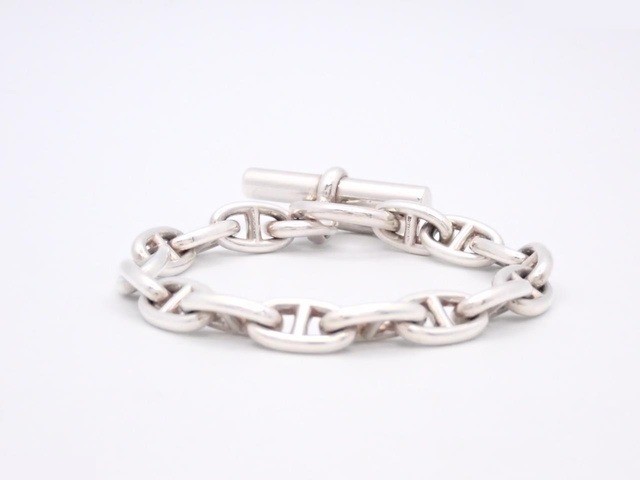 Cursive engraved Chaine d'Ancre bracelet MM16 frames Ag925/49.5g — view 2