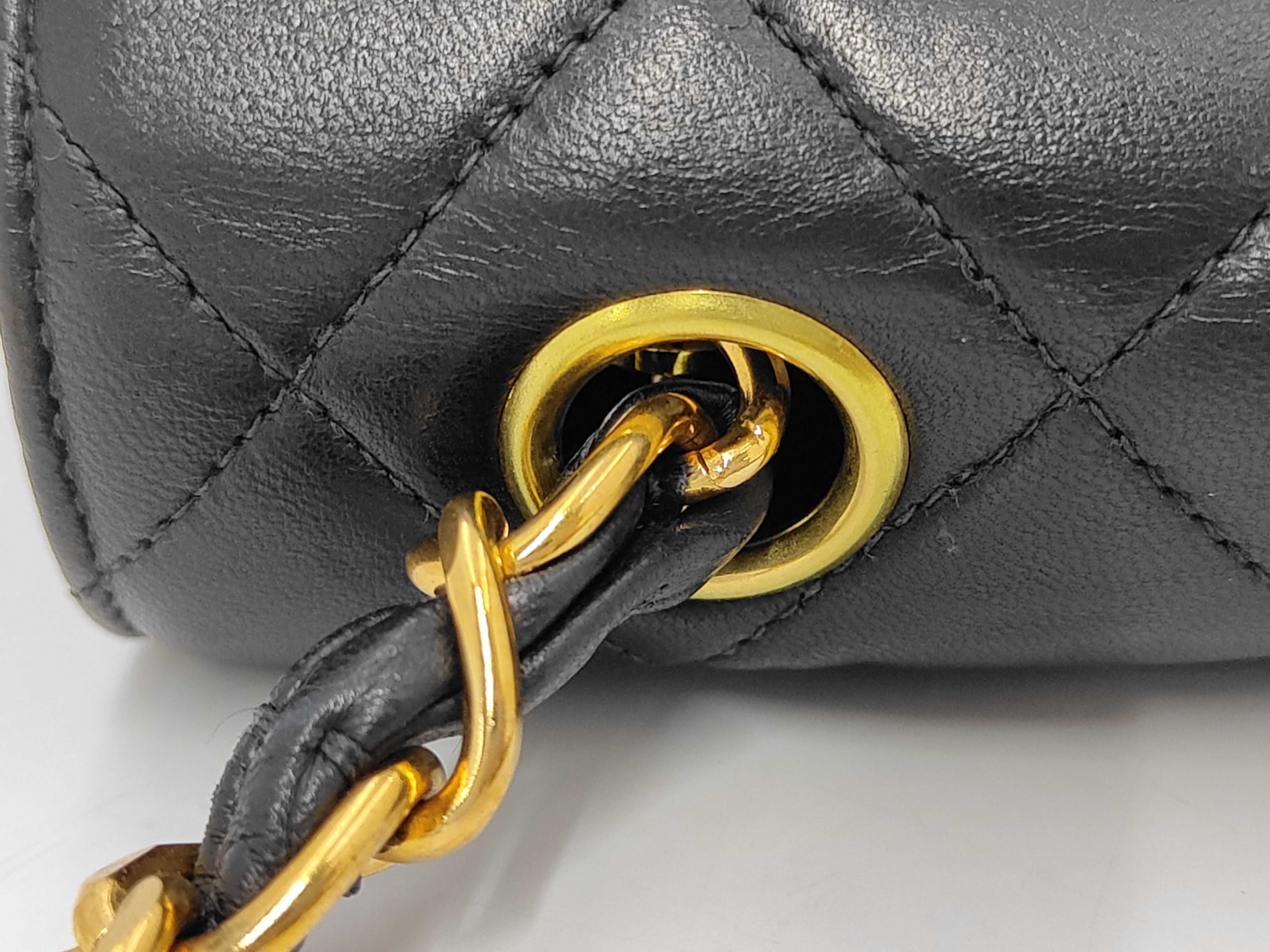Large Matelassé Lambskin Shoulder Bag — view 6