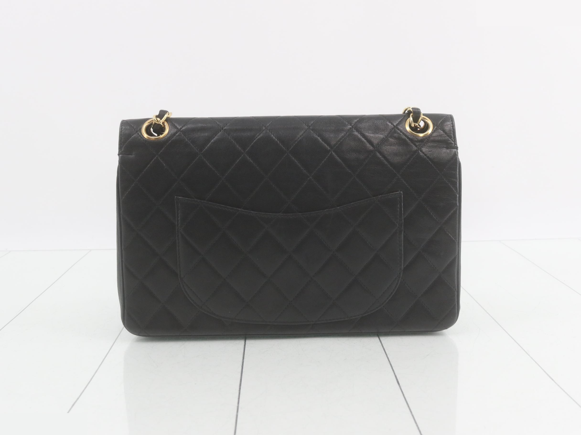 Matelassé Chain Handbag, Black — view 2