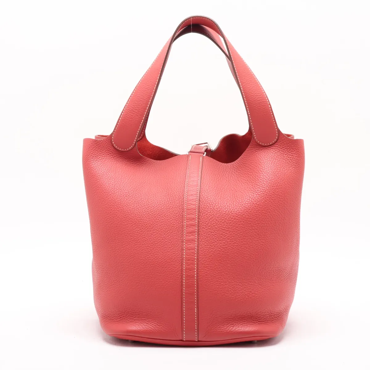 Picotin Lock 26 GM, Taurillon Clemence leather, Sanguine color, silver hardware, O: 2011, no key included. — view 2