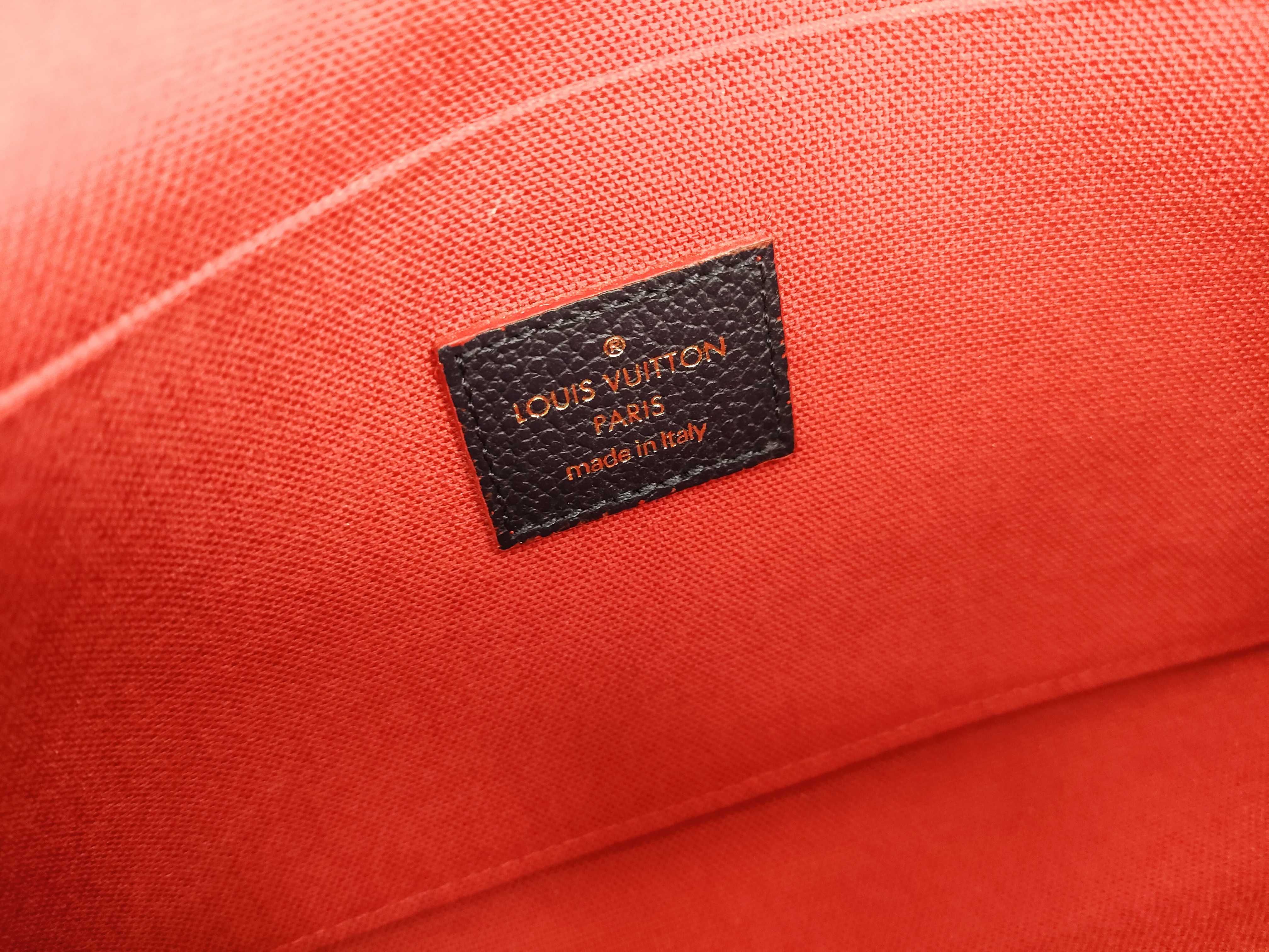 Monogram Empreinte Louis Vuitton Empreinte Pochette Felicie Marine Rouge RFID Shoulder Bag — view 11