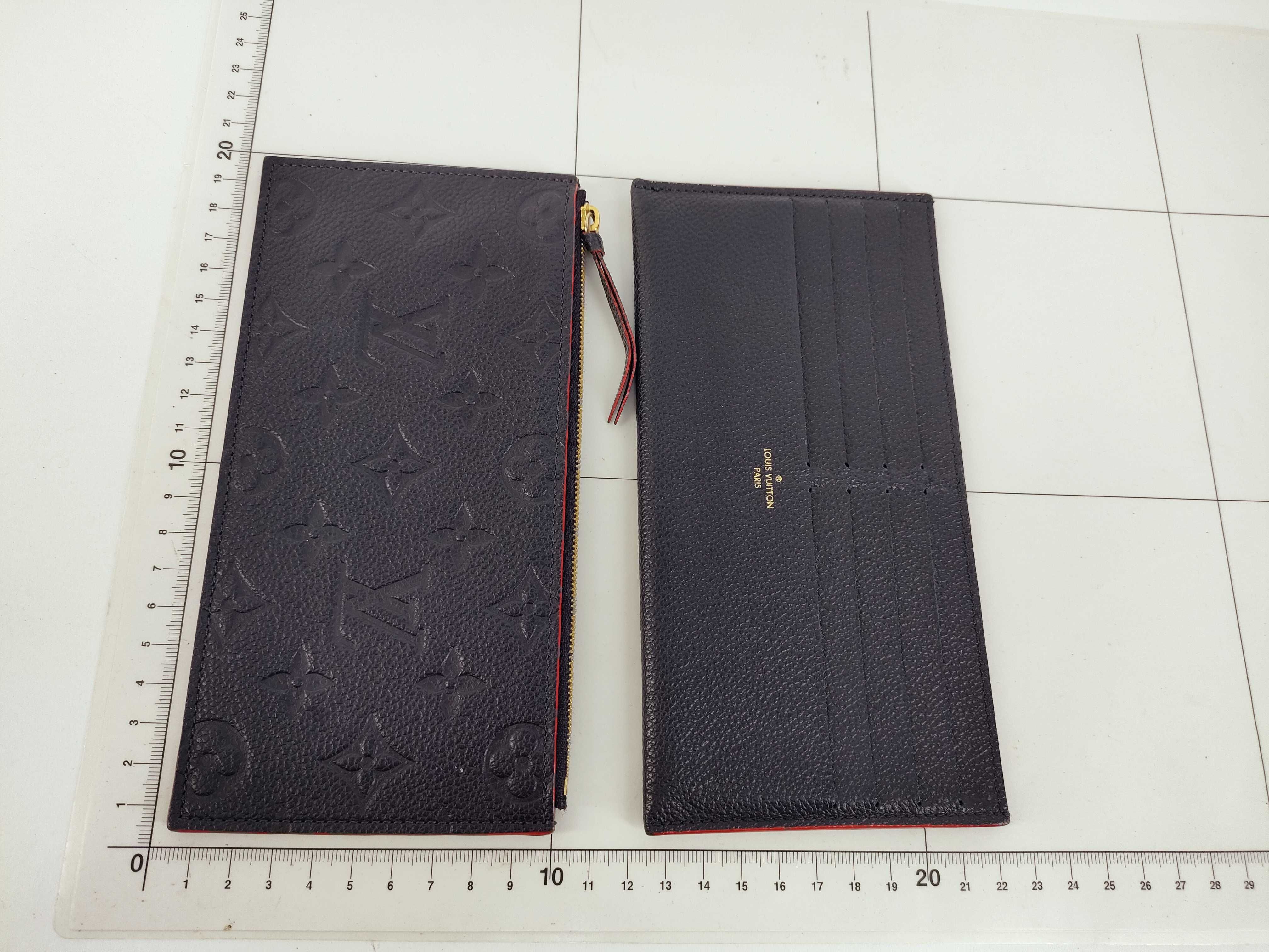 Monogram Empreinte Louis Vuitton Empreinte Pochette Felicie Marine Rouge RFID Shoulder Bag — view 13