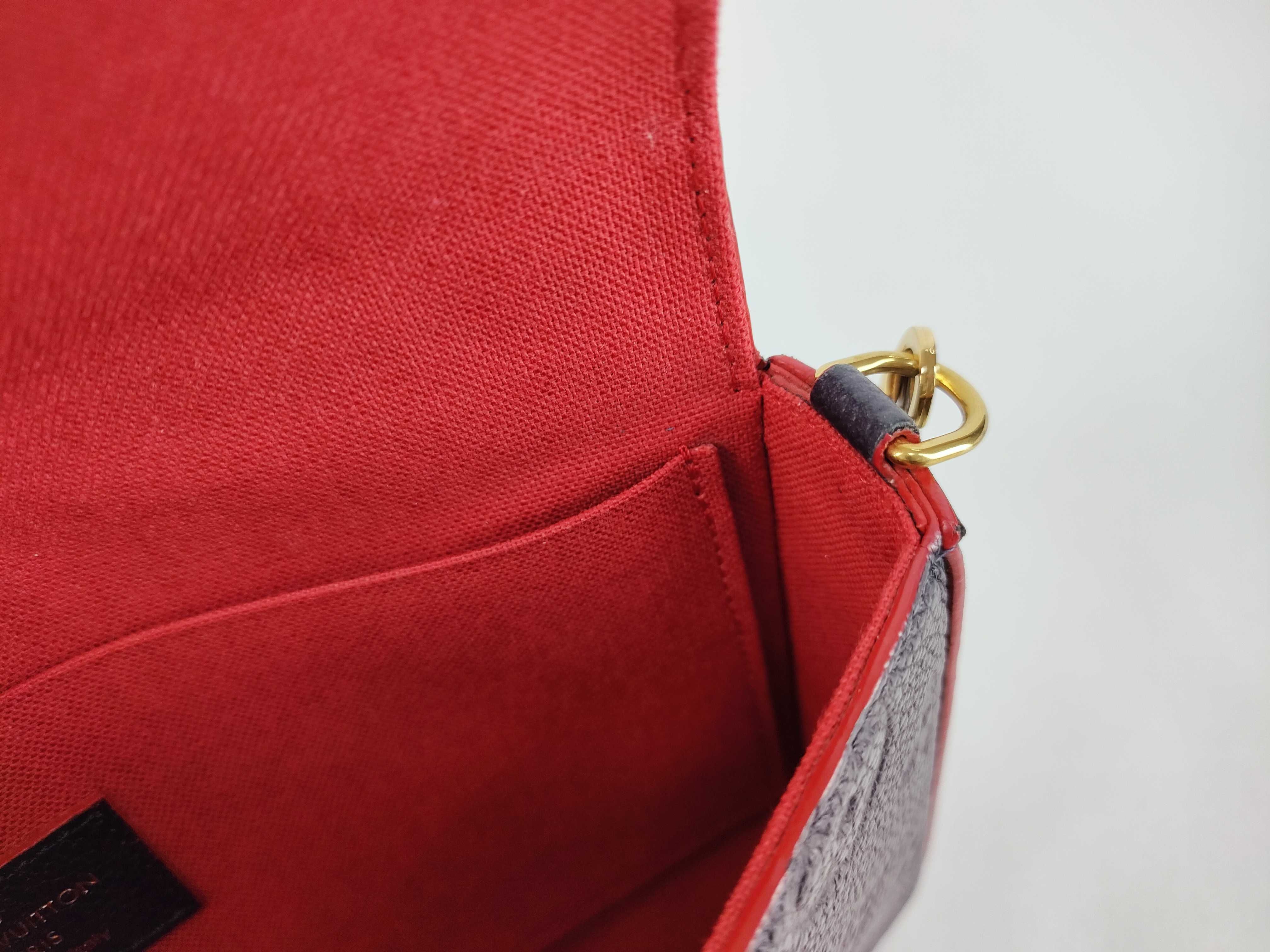 Monogram Empreinte Louis Vuitton Empreinte Pochette Felicie Marine Rouge RFID Shoulder Bag — view 8