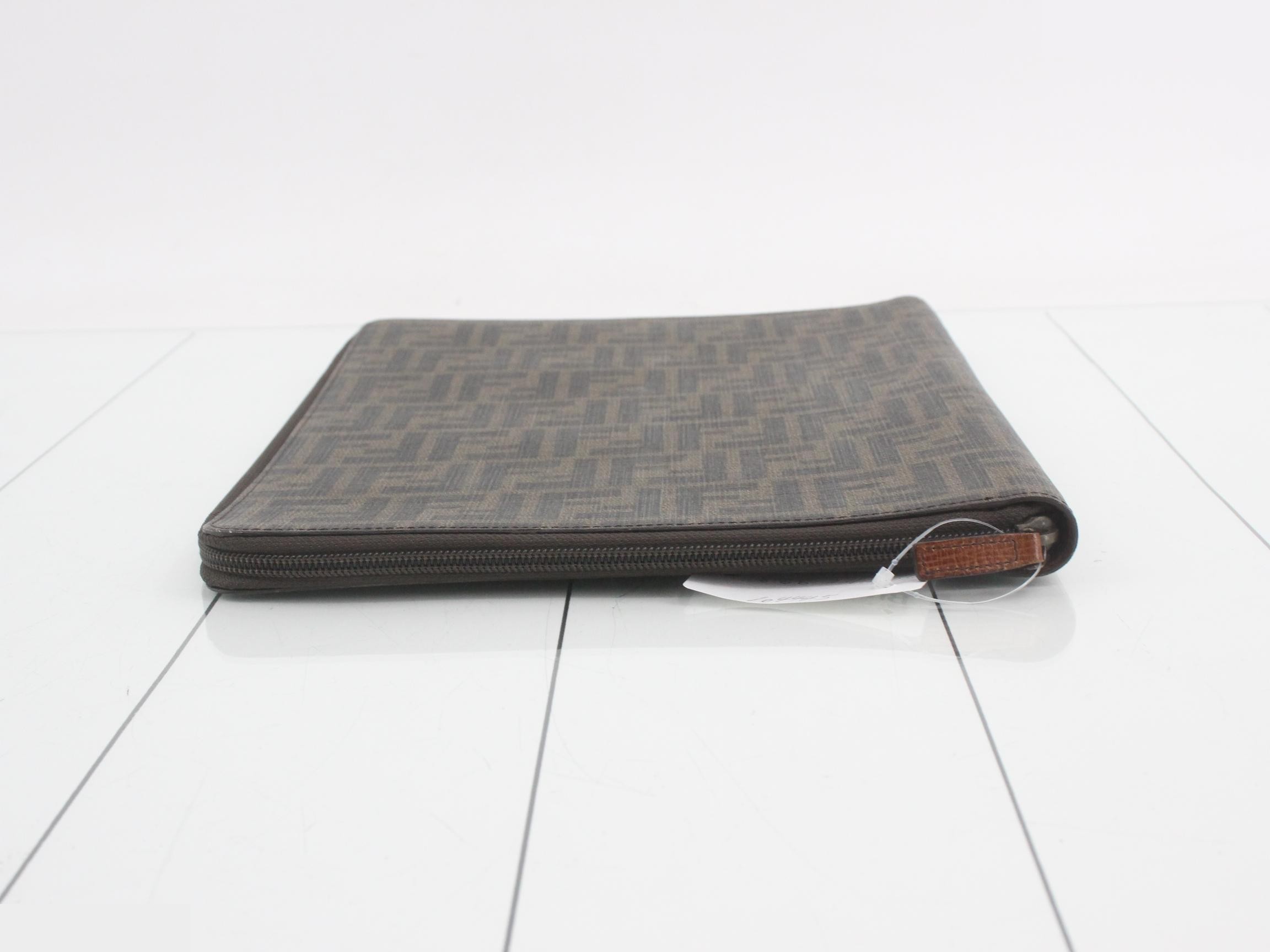 Zucca clutch bag, PVC, brown — view 4