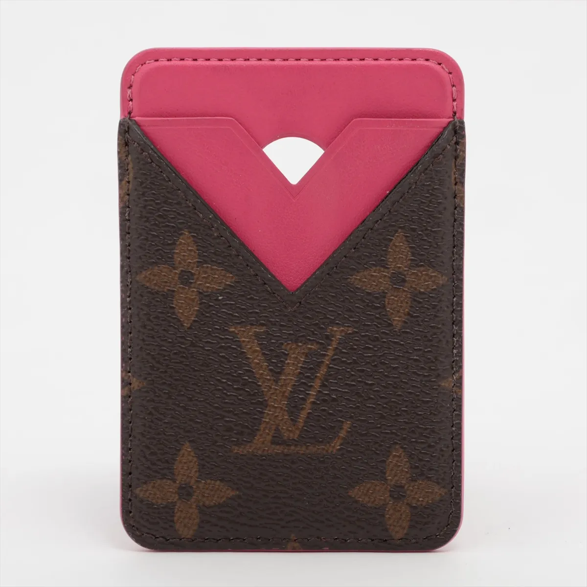 Monogram Macassar Portecartes Magnet M12851 ME4284 Pondicherry Pink Card Case