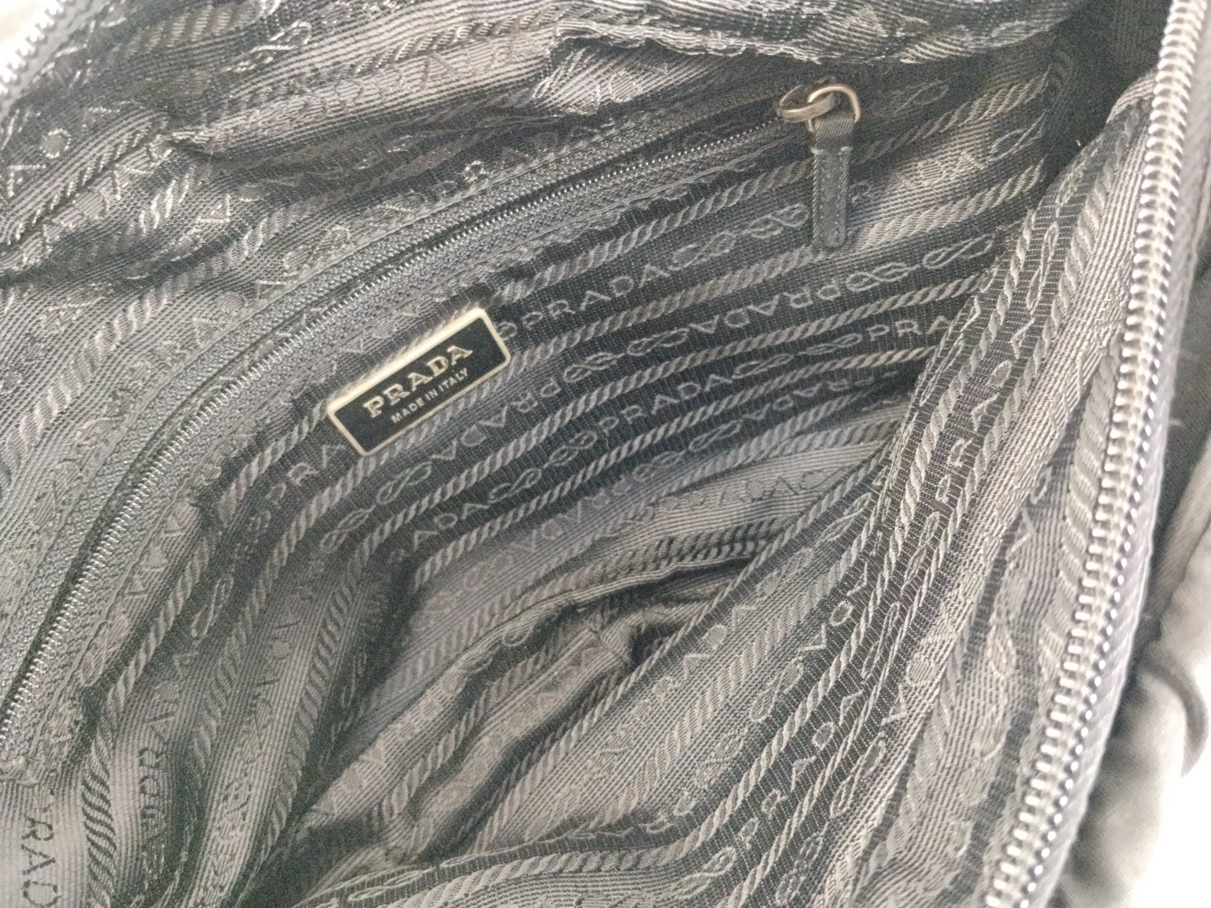 Nylon Shoulder Bag, Black Nylon Shoulder Bag — view 11