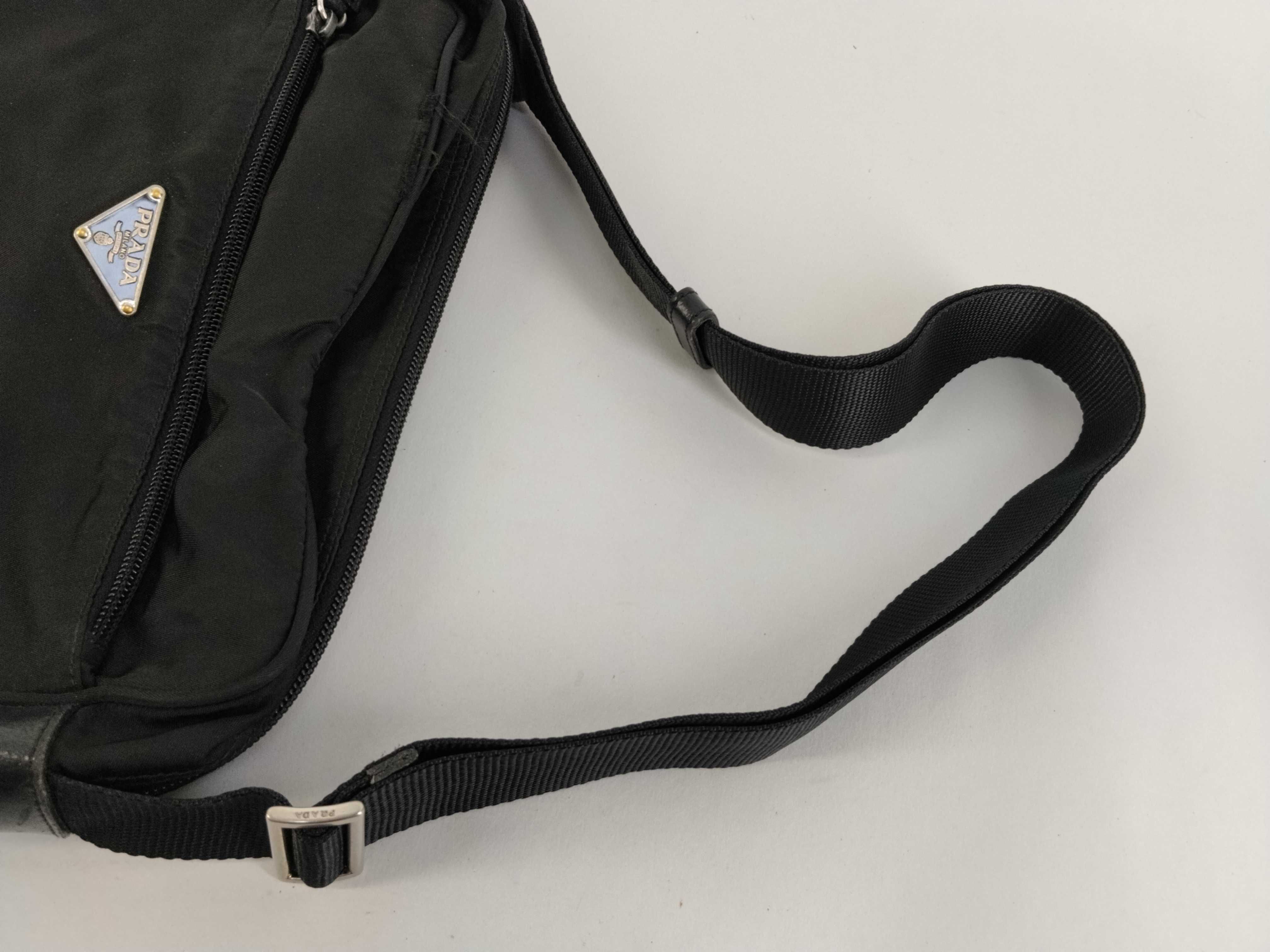 Nylon Shoulder Bag, Black Nylon Shoulder Bag — view 3